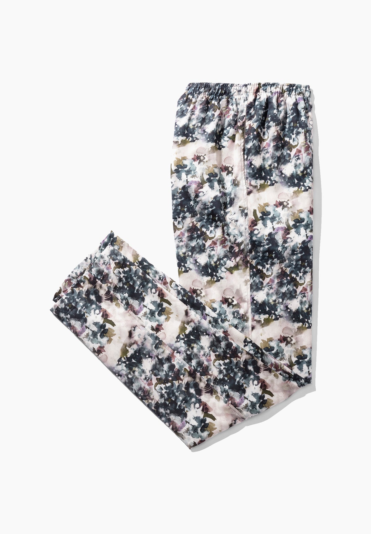 Cotton Sateen Print | Pantalon - hydrangea