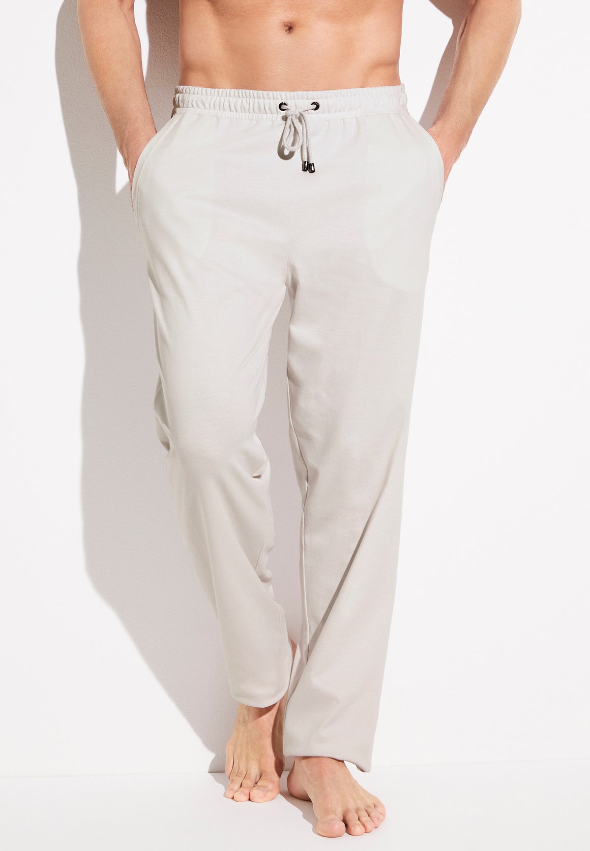 Piqué Lounge | Pants Long - chalk white