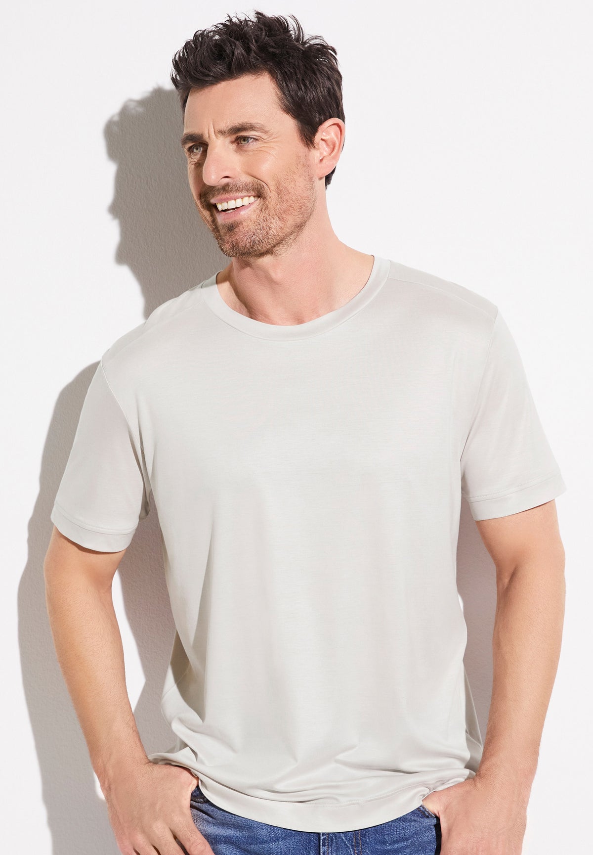 Sustainable Luxury | T-Shirt à manches courtes - light grey