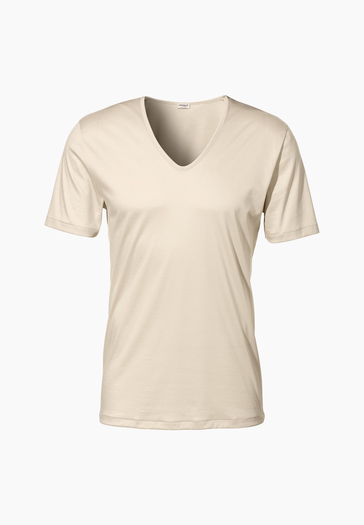 Sea Island | T-Shirt à manches courtes col en V - oatmeal