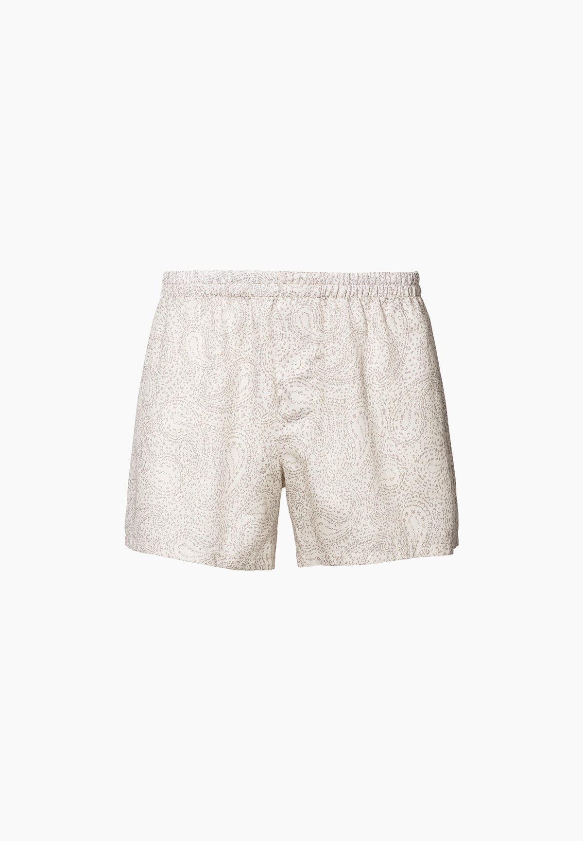 Cotton Sateen Print | Boxer Shorts - paisley sand