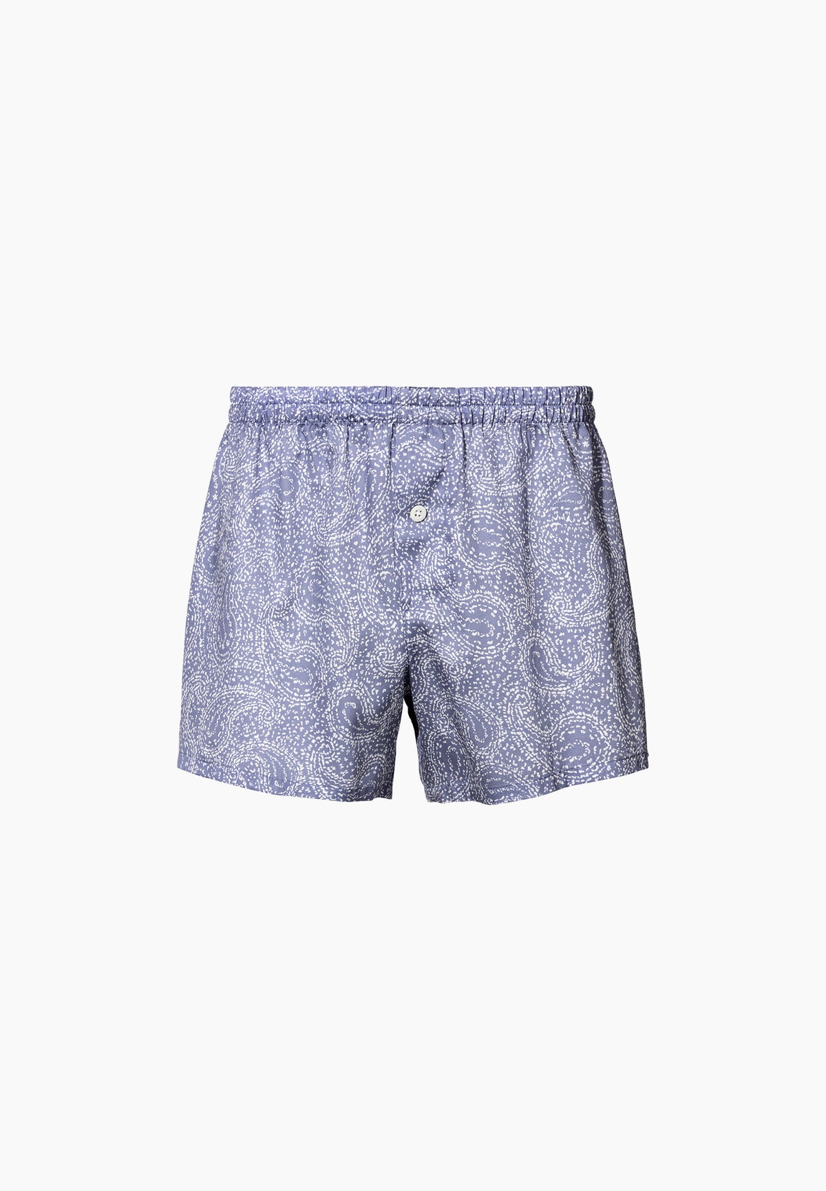 Cotton Sateen Print | Boxer Shorts - paisley blue