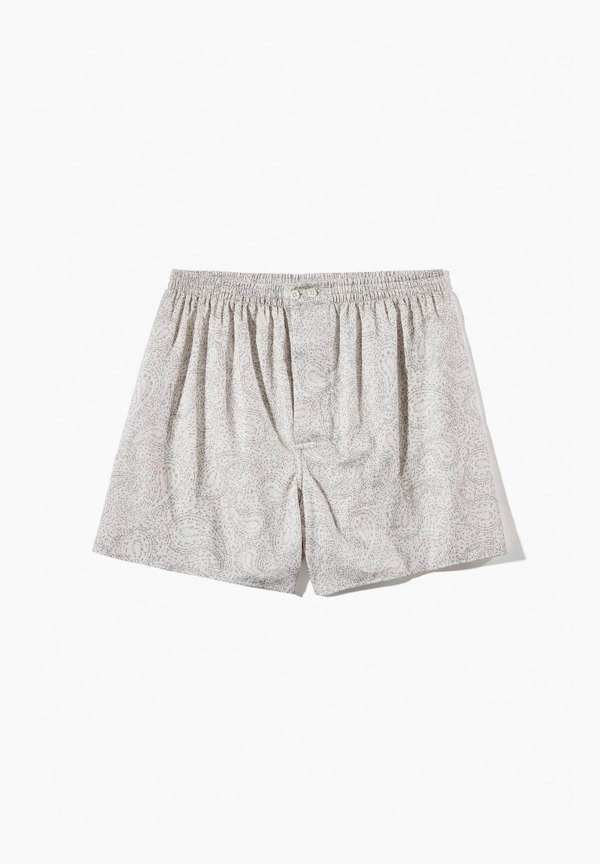 Cotton Sateen Print | Boxer Shorts - paisley sand