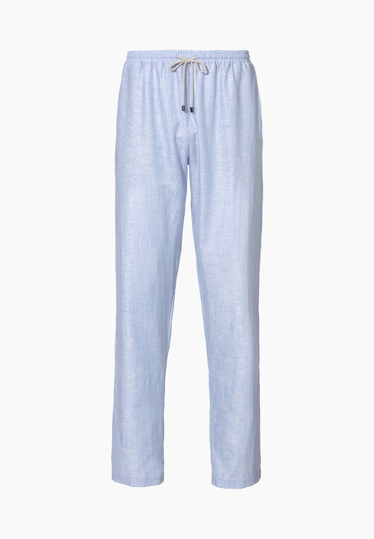 Linen Blend | Pants Long - light blue