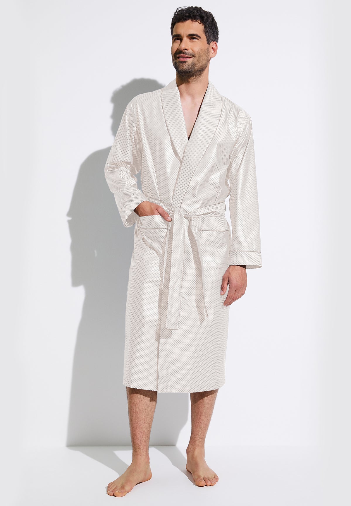 Luxury Jacquard | Robe de chambre longue - cream