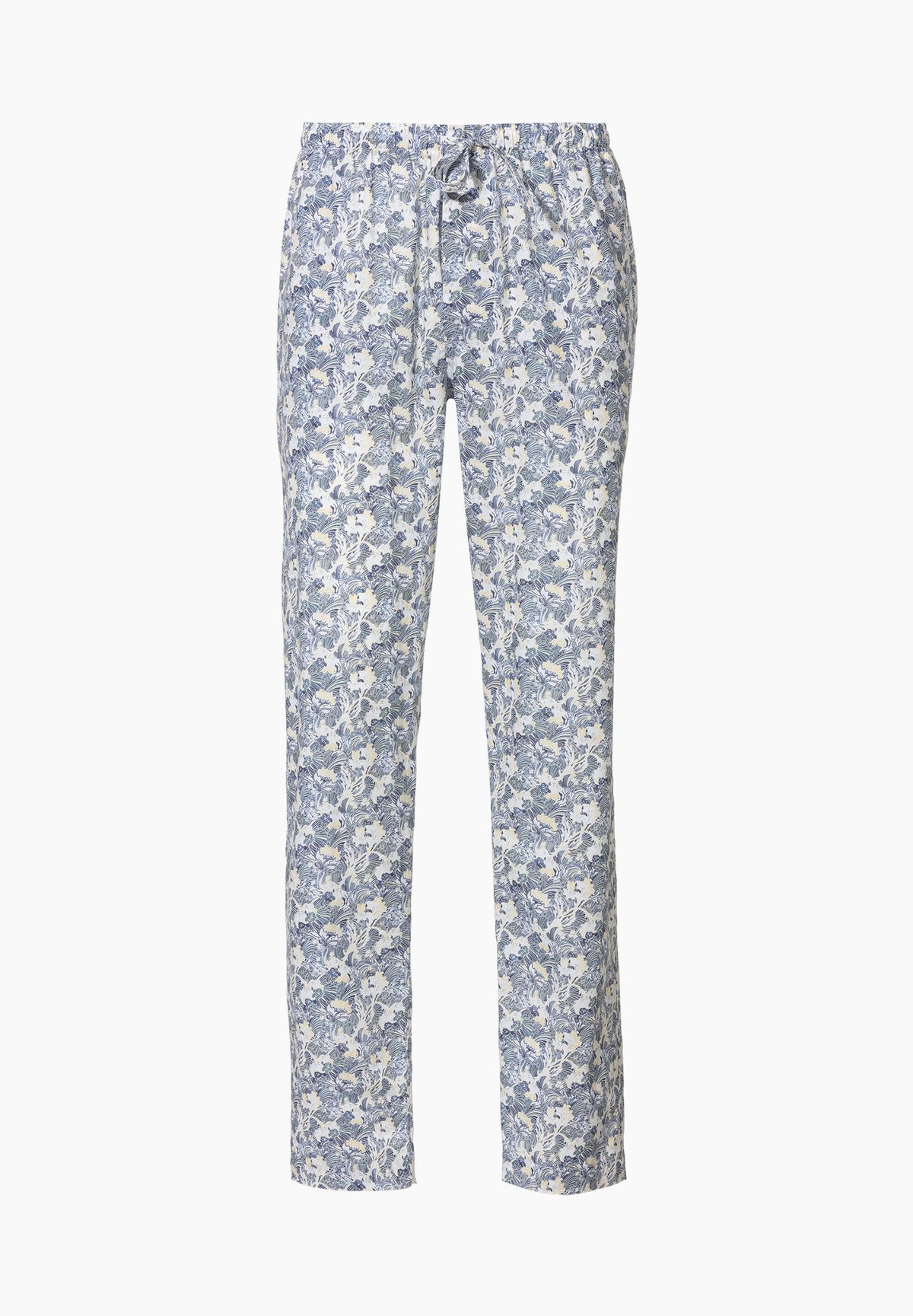 Cotton Voile Print | Pantalon - yellow-blue
