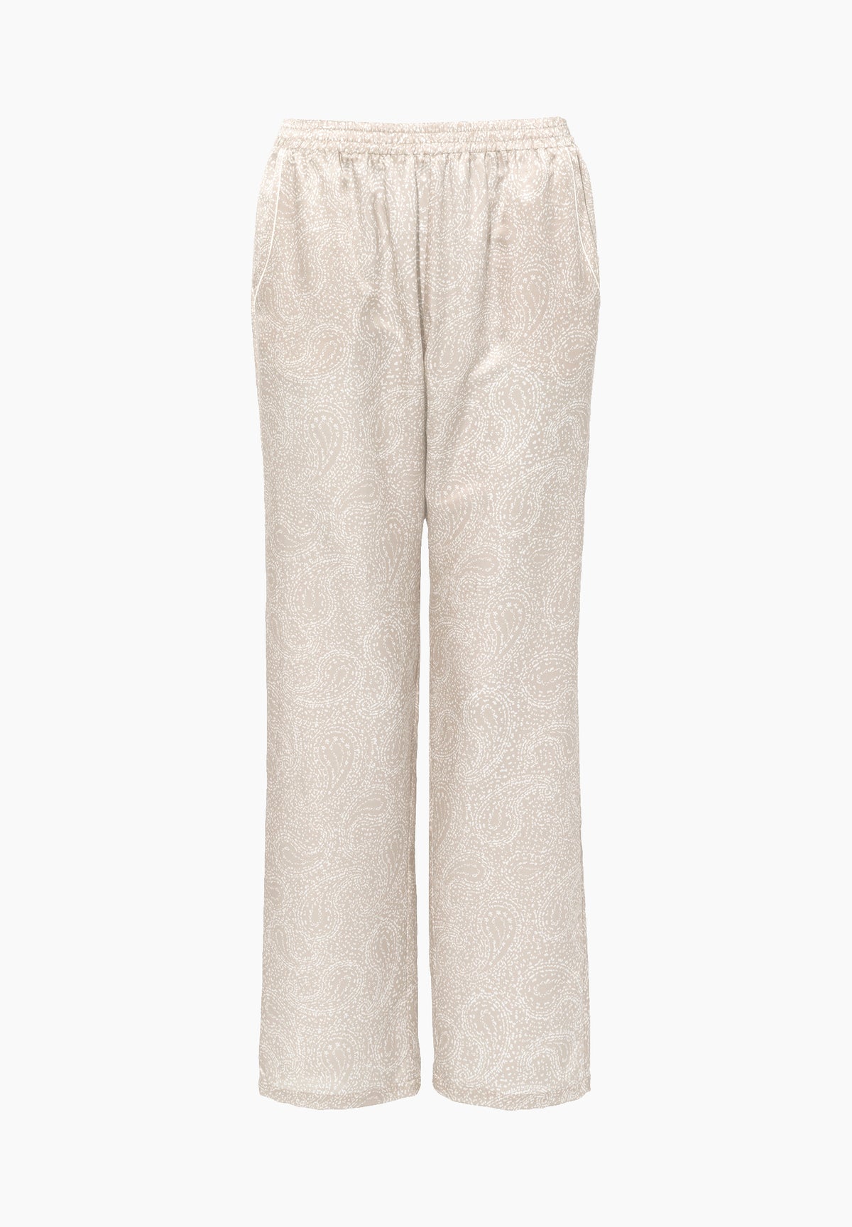 Cotton/Silk Print | Pants Long - paisley sand