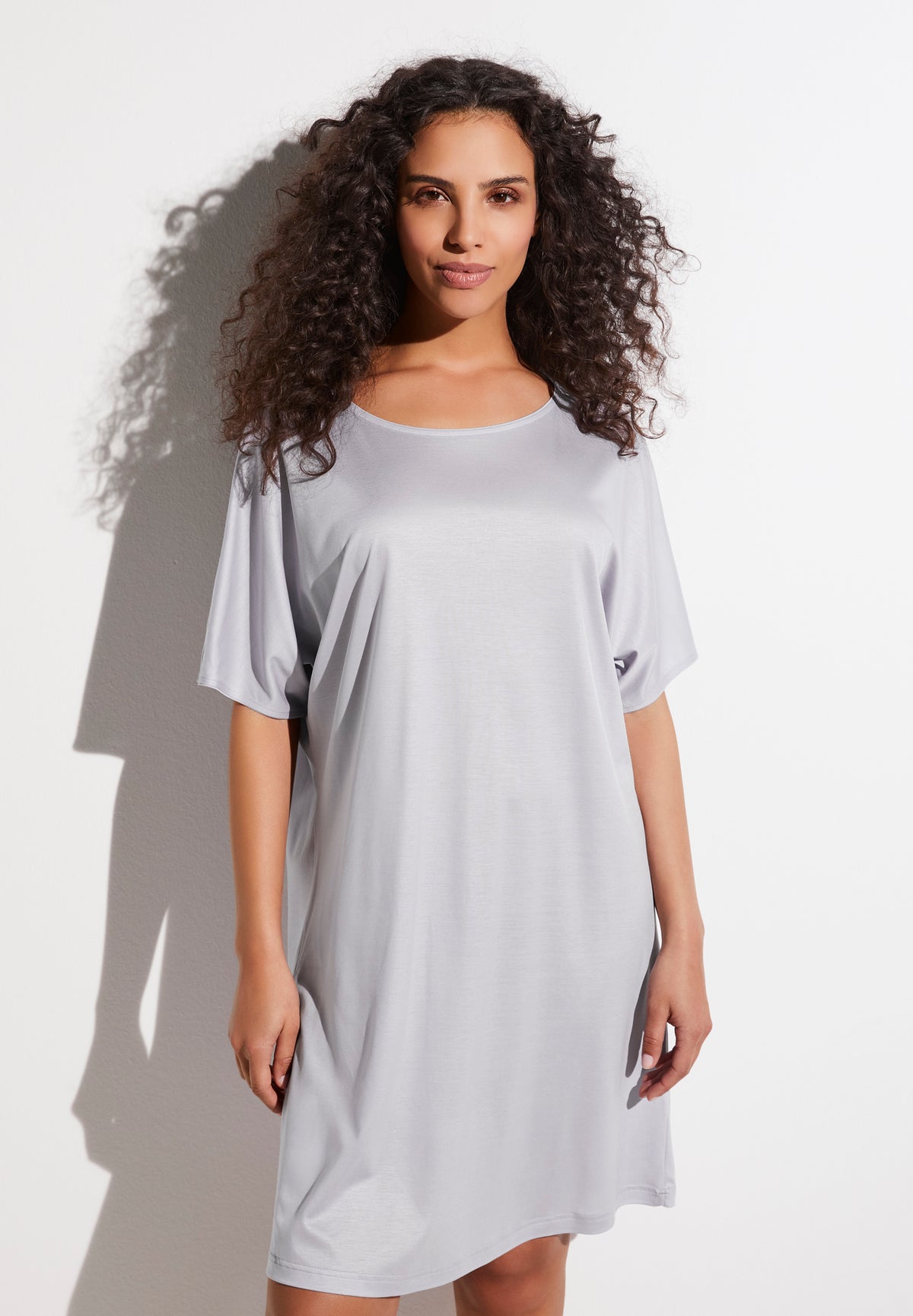 Sustainable Luxury | Tee-shirt de nuit manches courtes - soft lilac