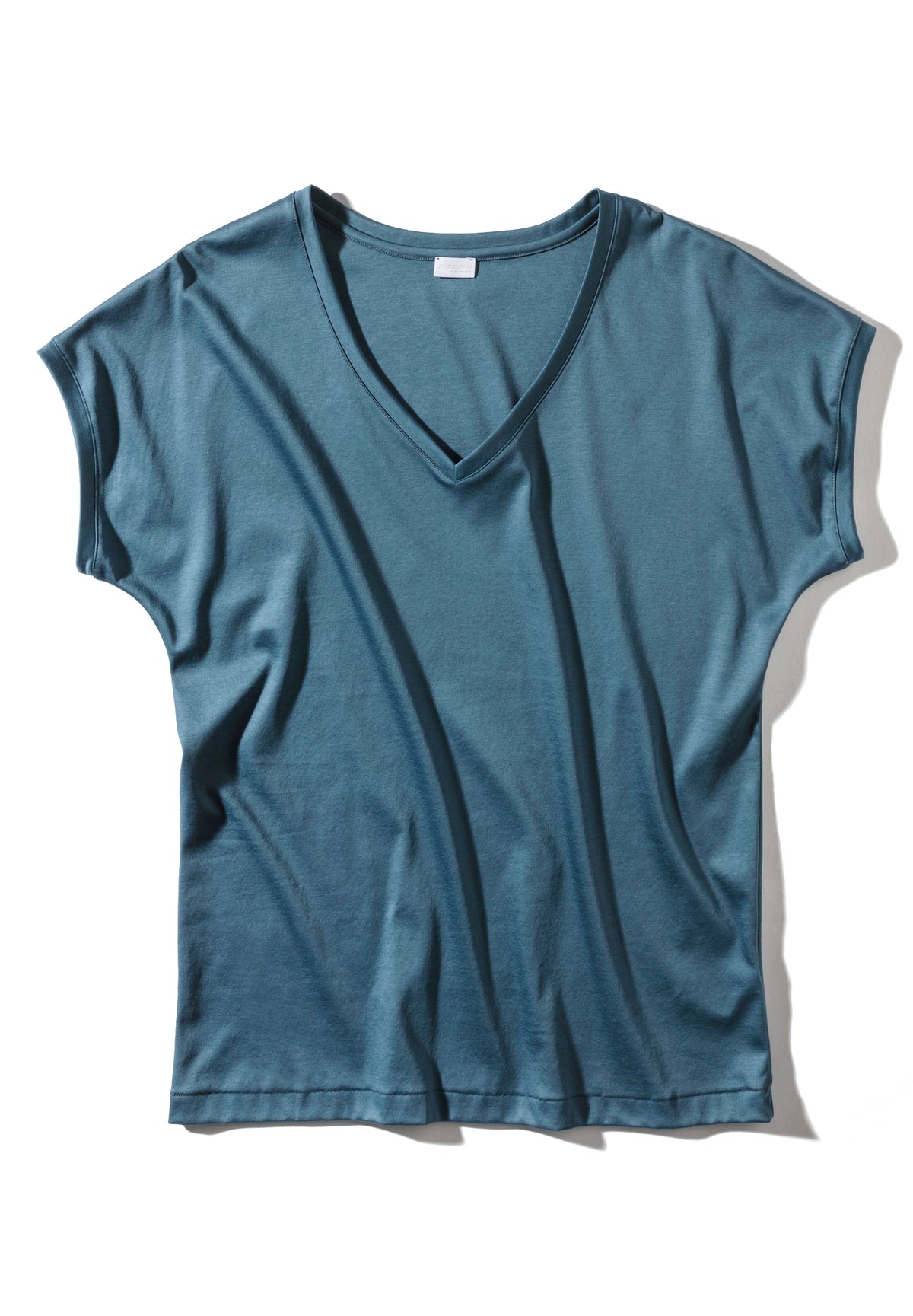 Sea Island | T-Shirt kurzarm V-Ausschnitt - island blue