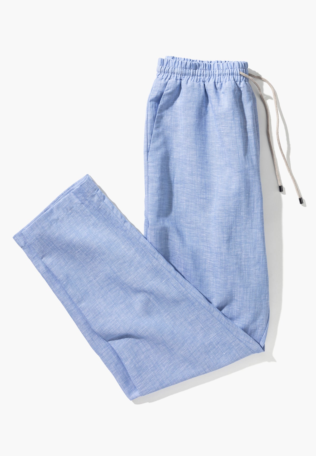 Linen Blend | Pantalon - sky blue