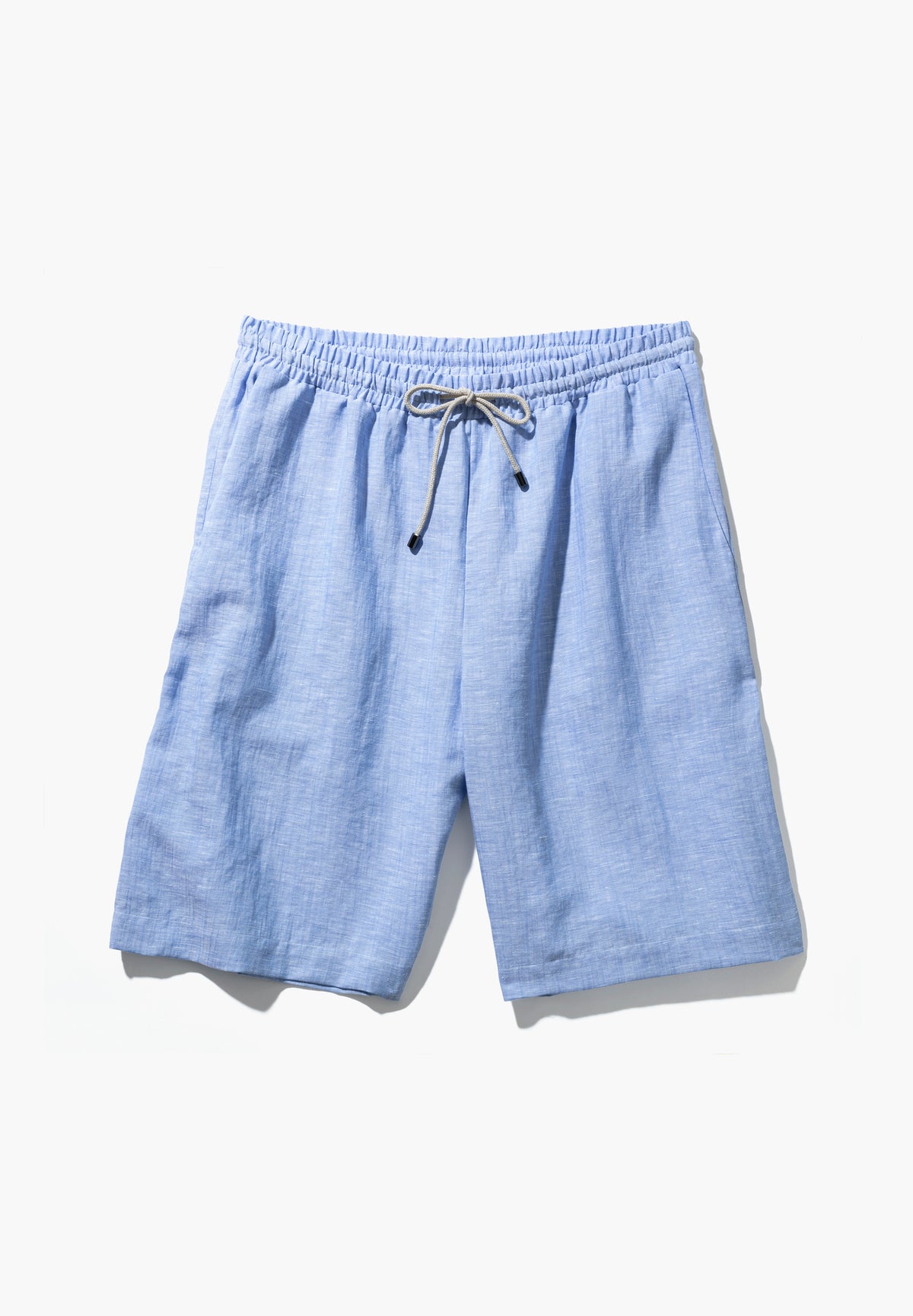 Linen Blend | Pants Long - sky blue