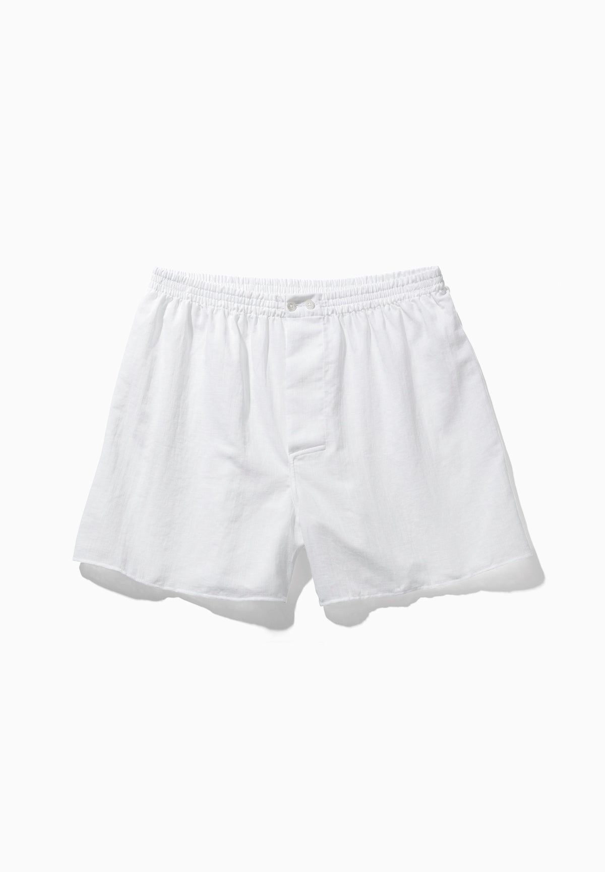 Linen Blend | Boxer Shorts - white