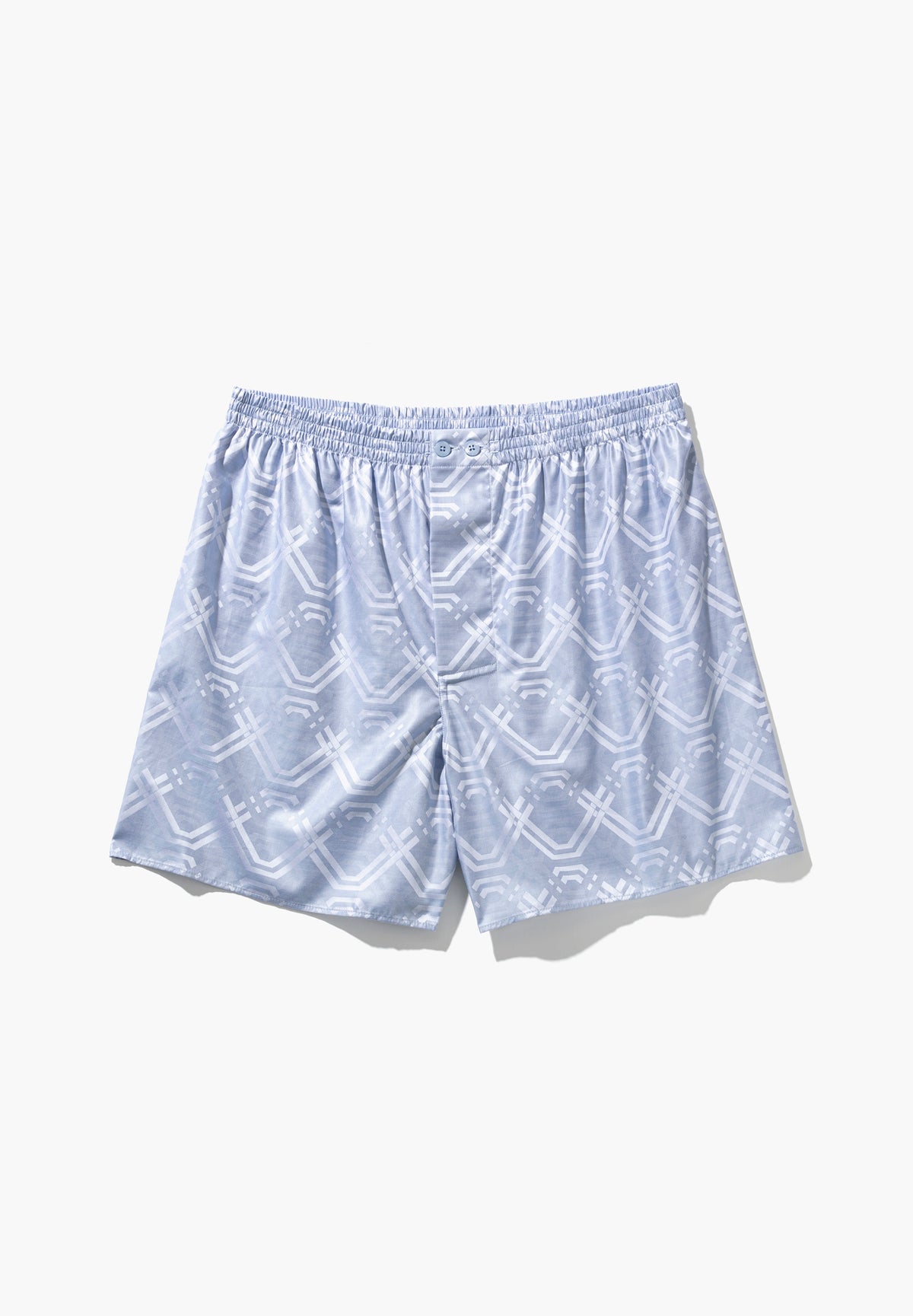 Luxury Jaquards | Boxer Shorts - geo medium blue