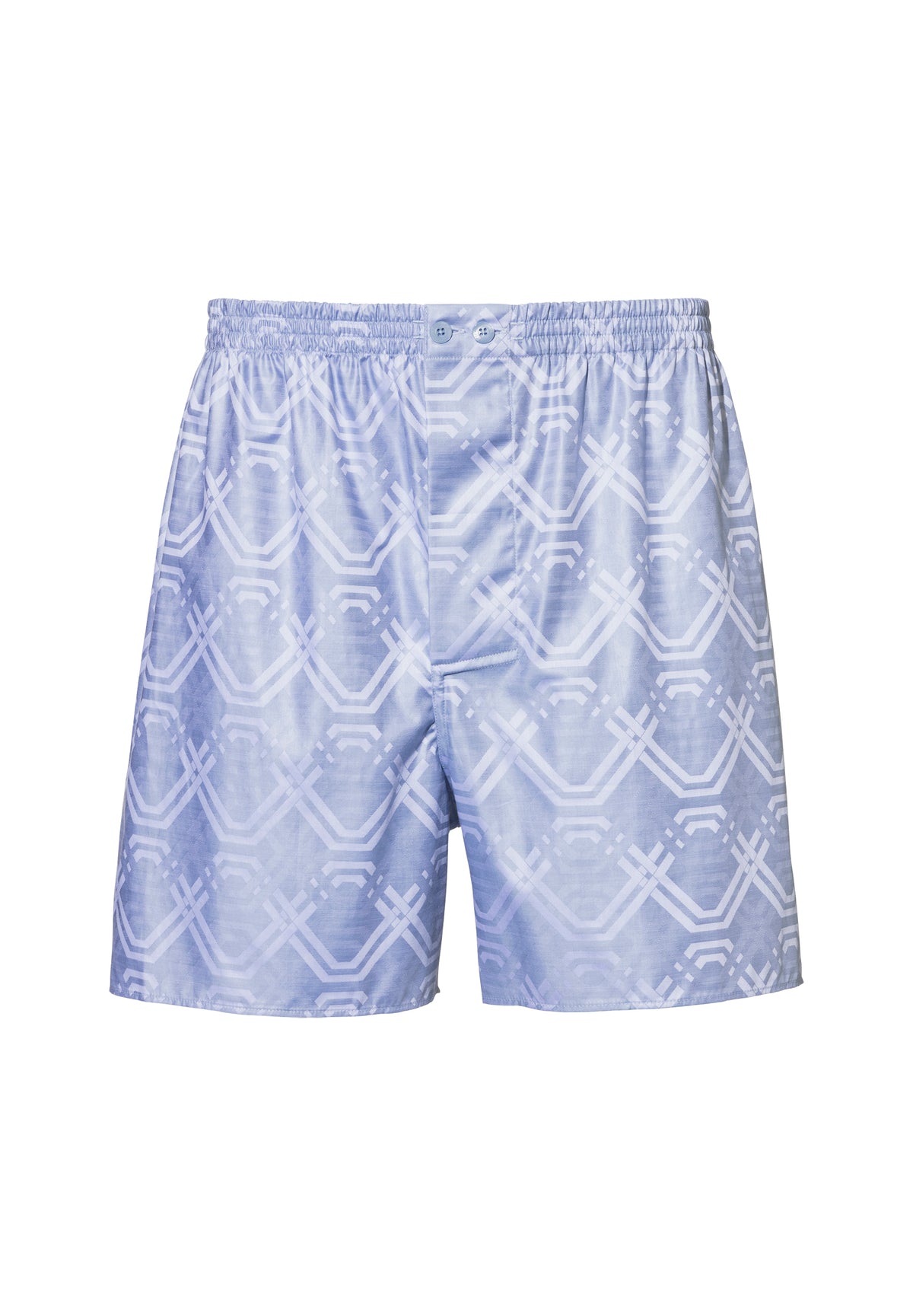 Luxury Jacquard | Boxer Shorts - geo medium blue