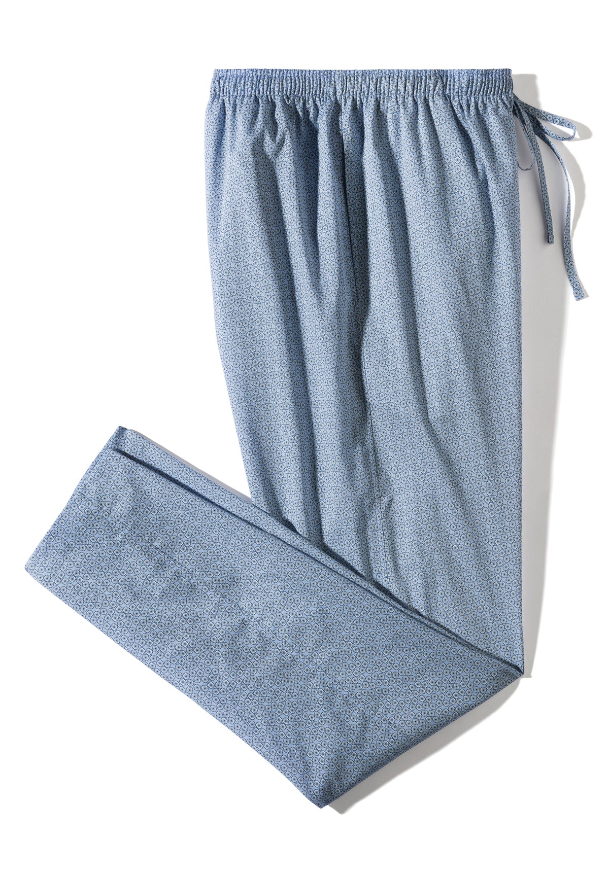 Cotton Voile Print | Pants Long - ditsy-geo light blue