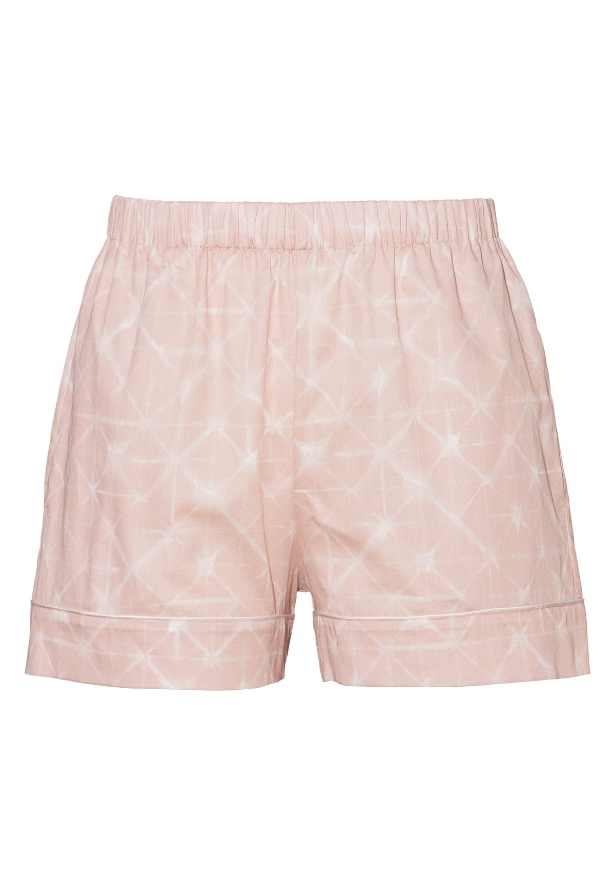 Cotton Sateen Print | Shorty - geo-batic rose