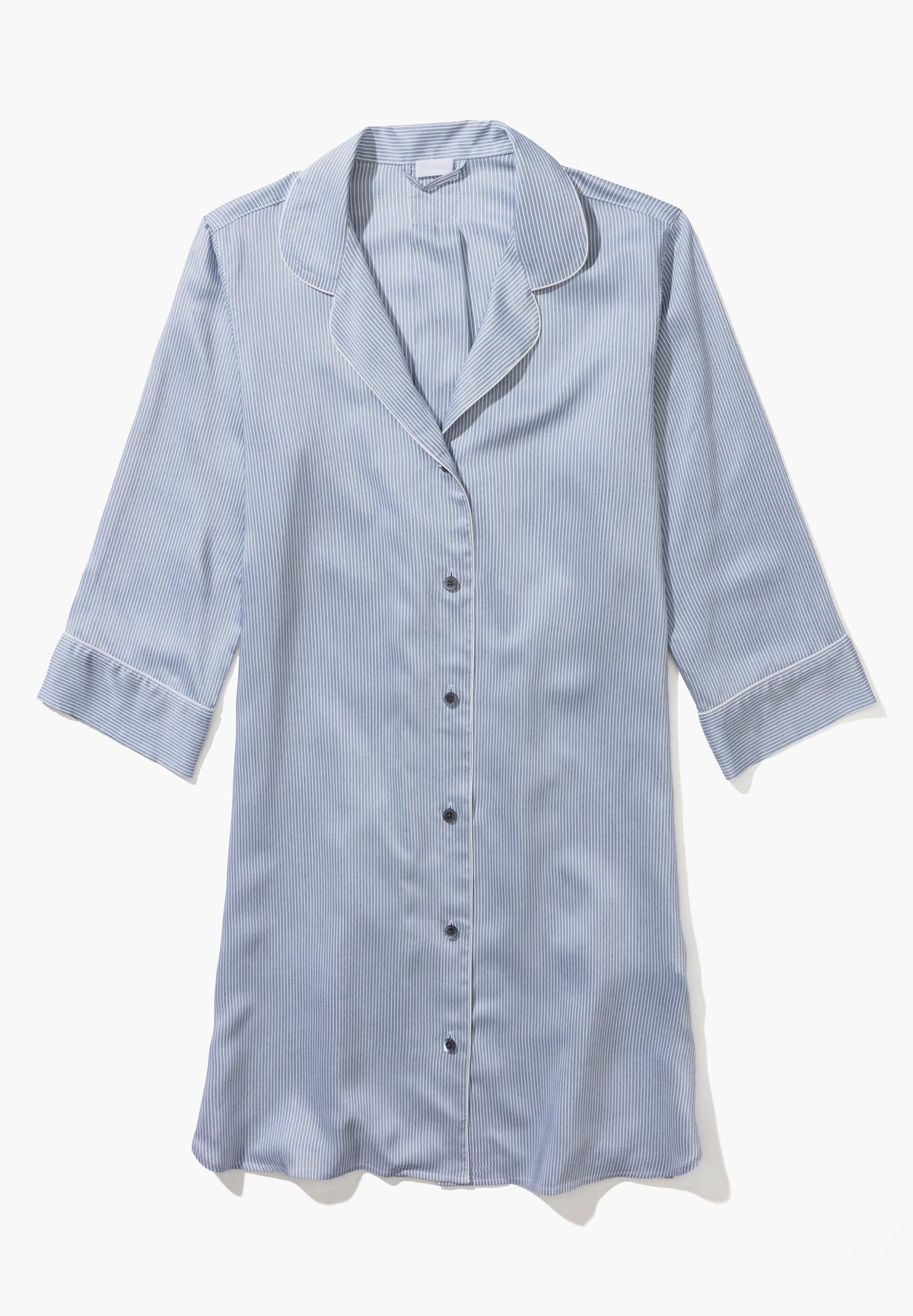 Feminine Stripes | Sleepshirt 3/4 Sleeve - sky stripes