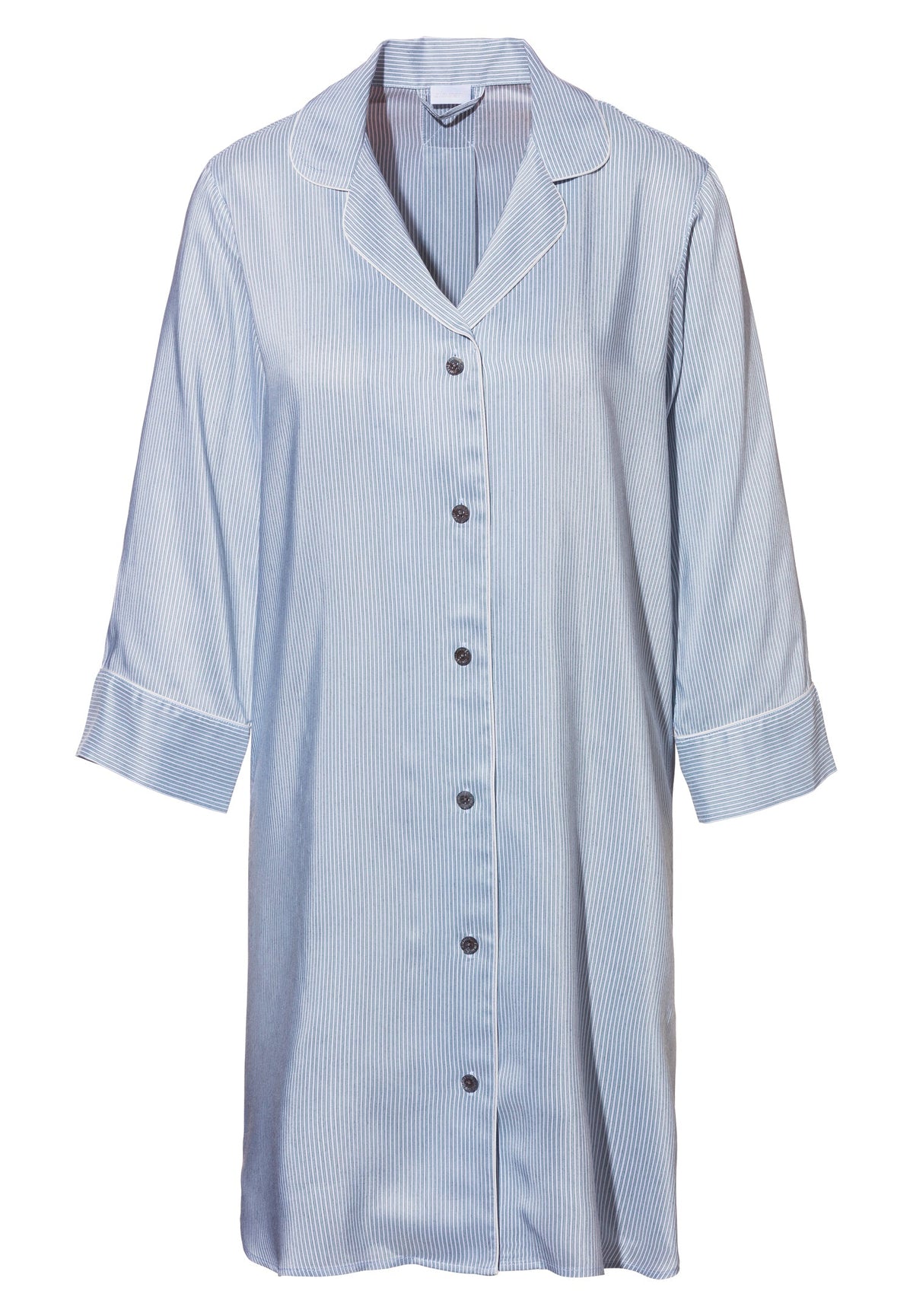 Feminine Stripes | Sleepshirt 3/4 Sleeve - sky stripes
