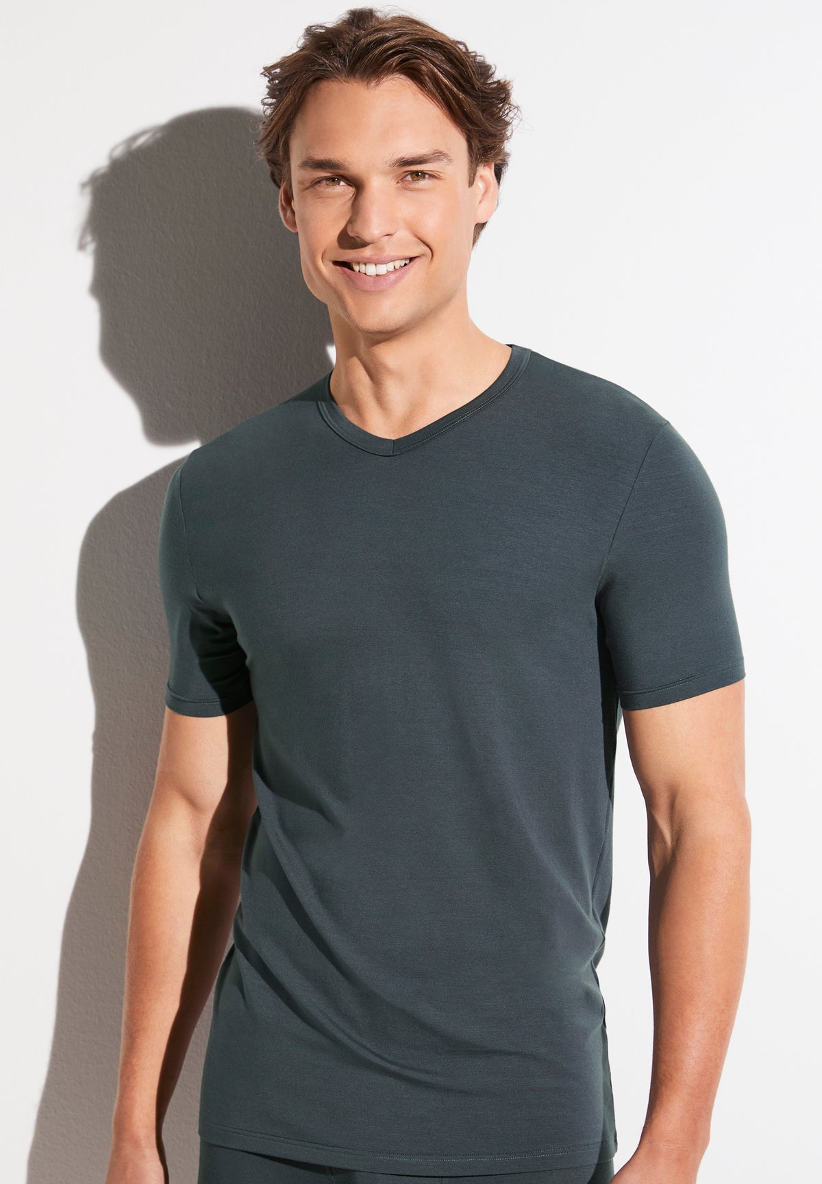 Pureness | T-Shirt Short Sleeve V-Neck - deep blue