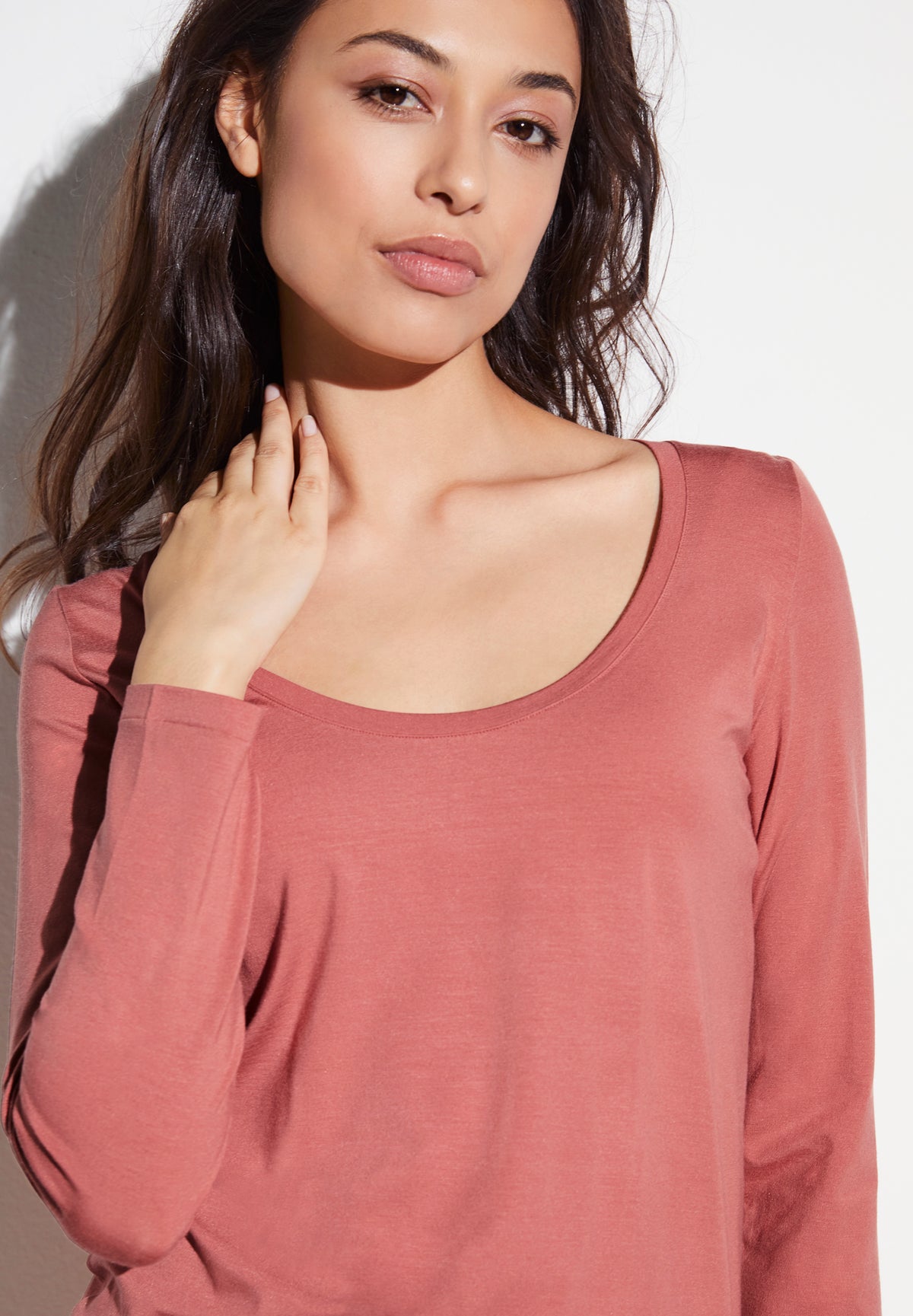 Pureness | T-Shirt langarm - coral rouge
