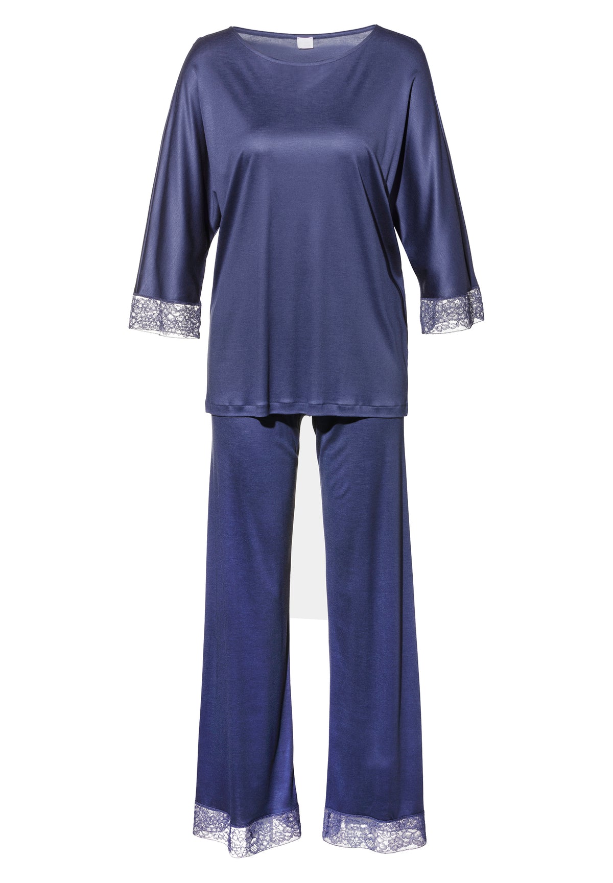 Silk Dreams | Pyjama lang 3/4-Ärmel - iris blue