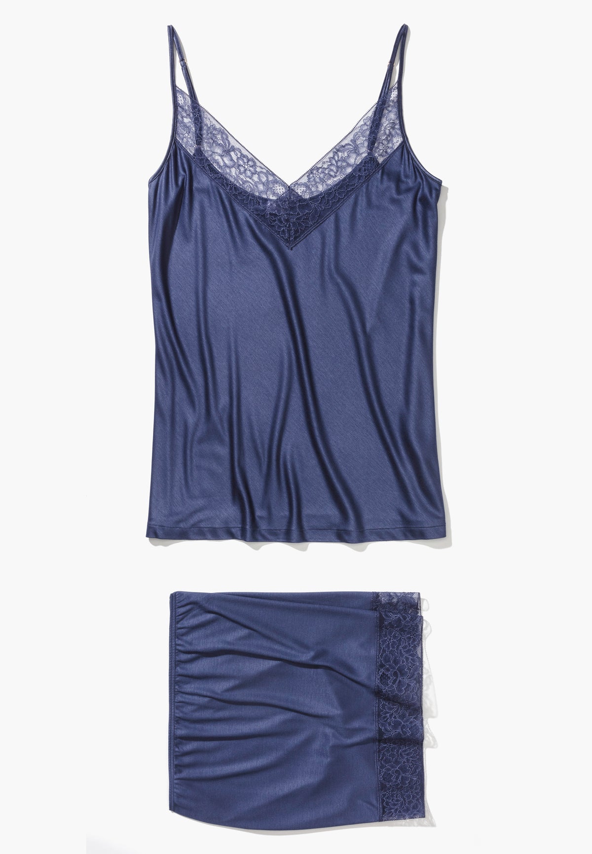 Silk Dreams | Pyjama court - iris blue