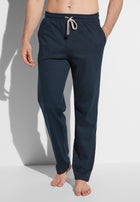 Piqué Lounge | Hose lang - twilight blue