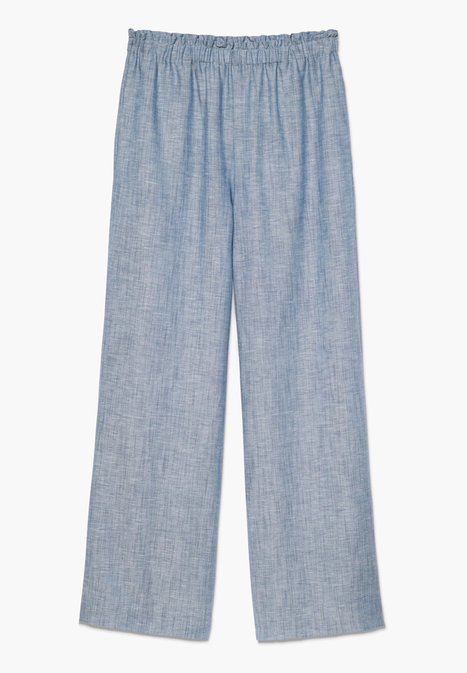 Linen Blend | Pants Long - denim blue