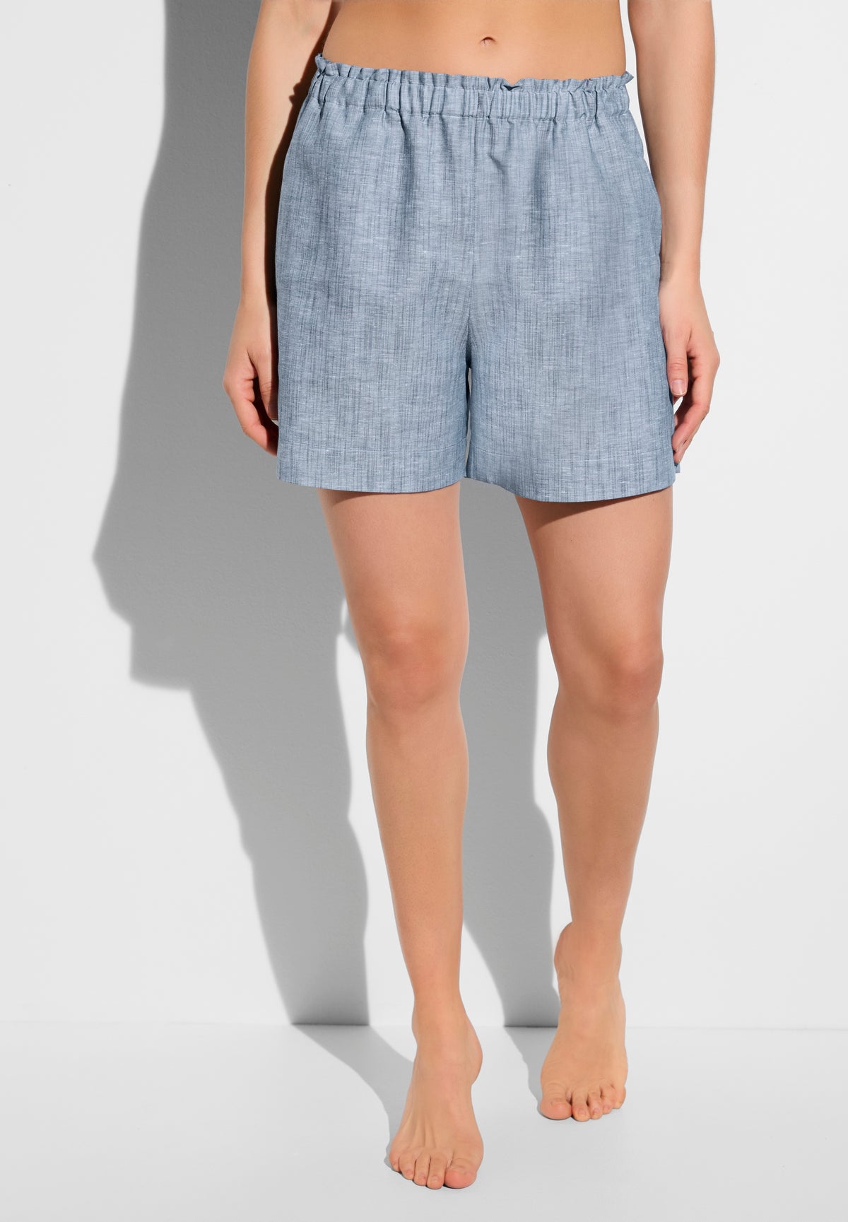 Linen Blend | Caleçon - denim blue