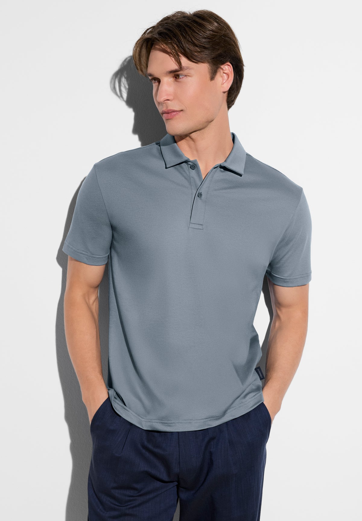 Piqué Lounge | Poloshirt kurzarm - blue fusion