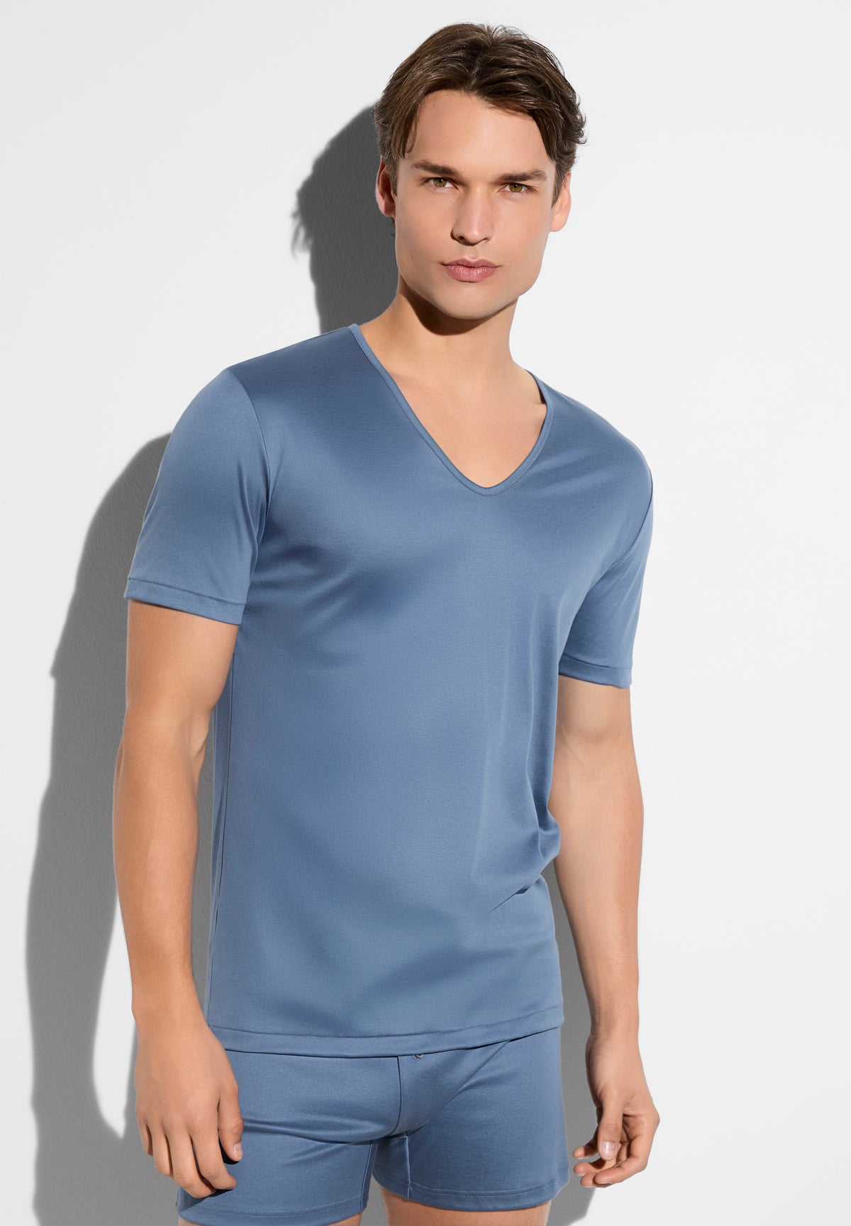 Sea Island | T-Shirt short sleeve V-neck - blue horizon