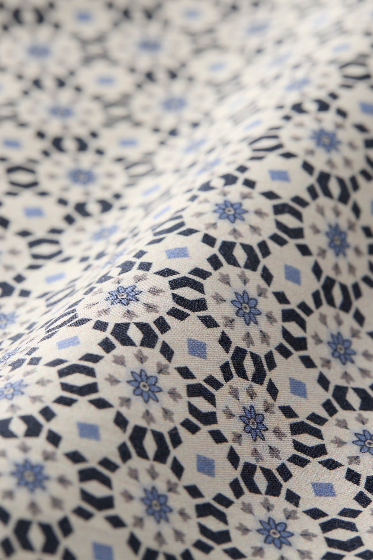 Cotton Sateen Print | Boxer - beige mosaïque