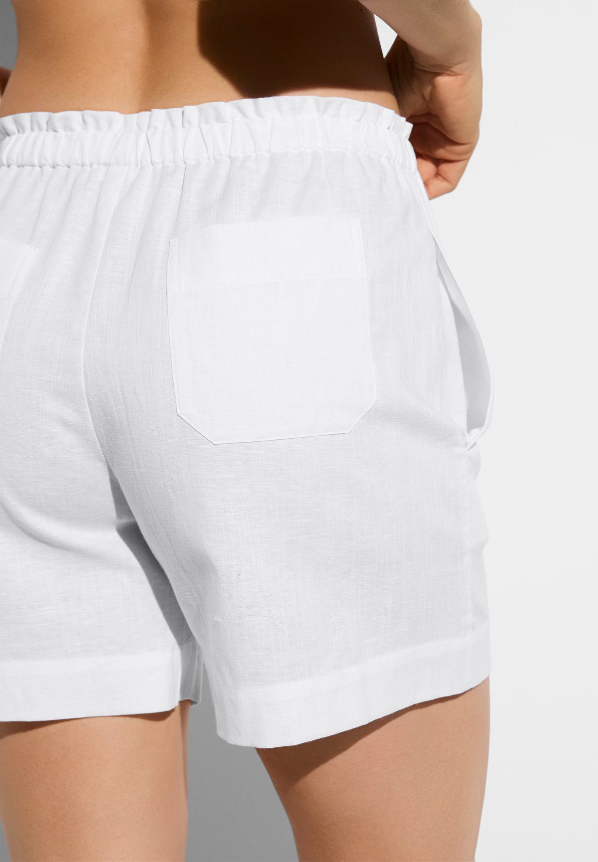 Linen Blend | Shorts - white