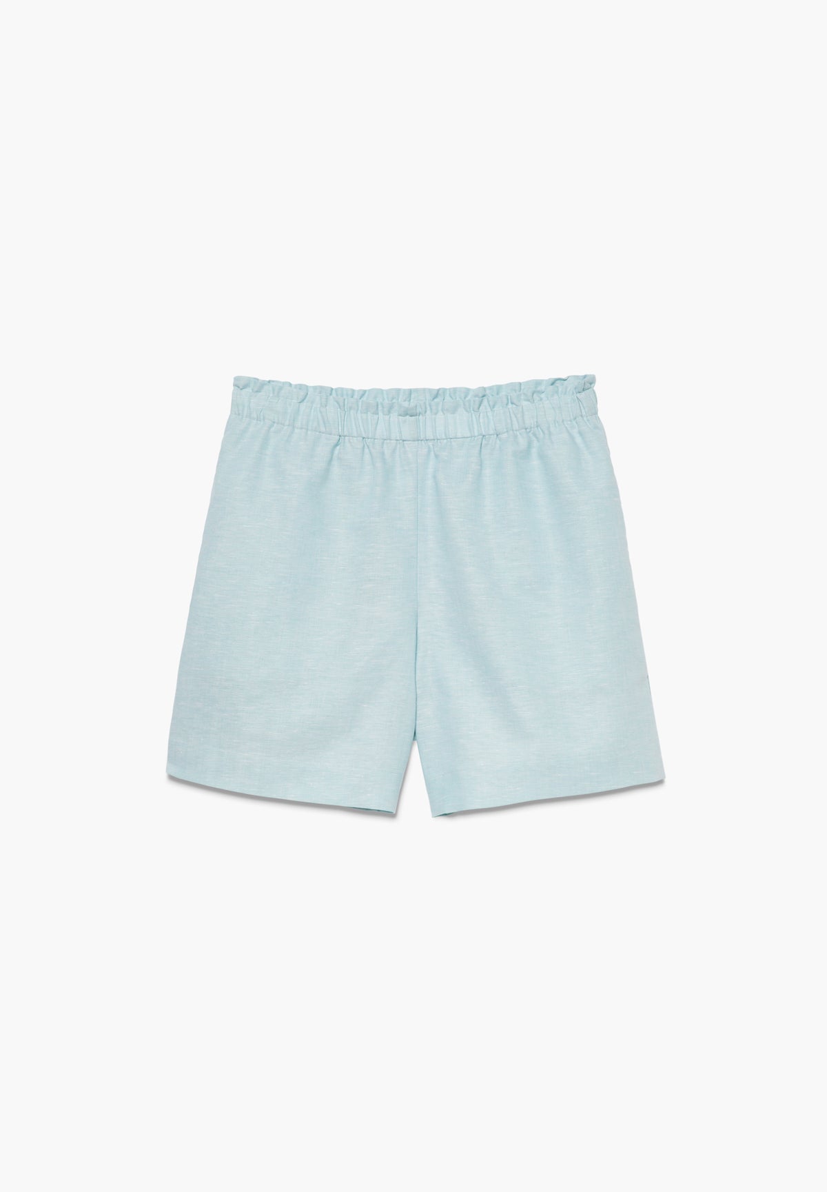Linen Blend | Shorts - sea blue