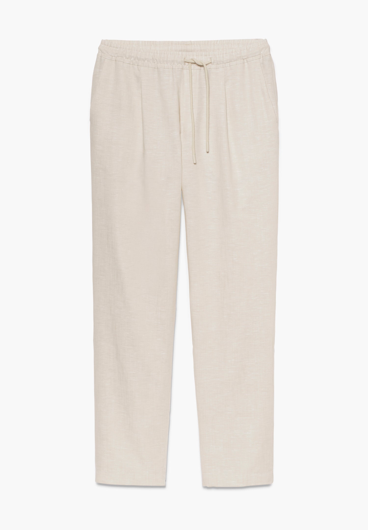 Linen Blend | Pants long - beige