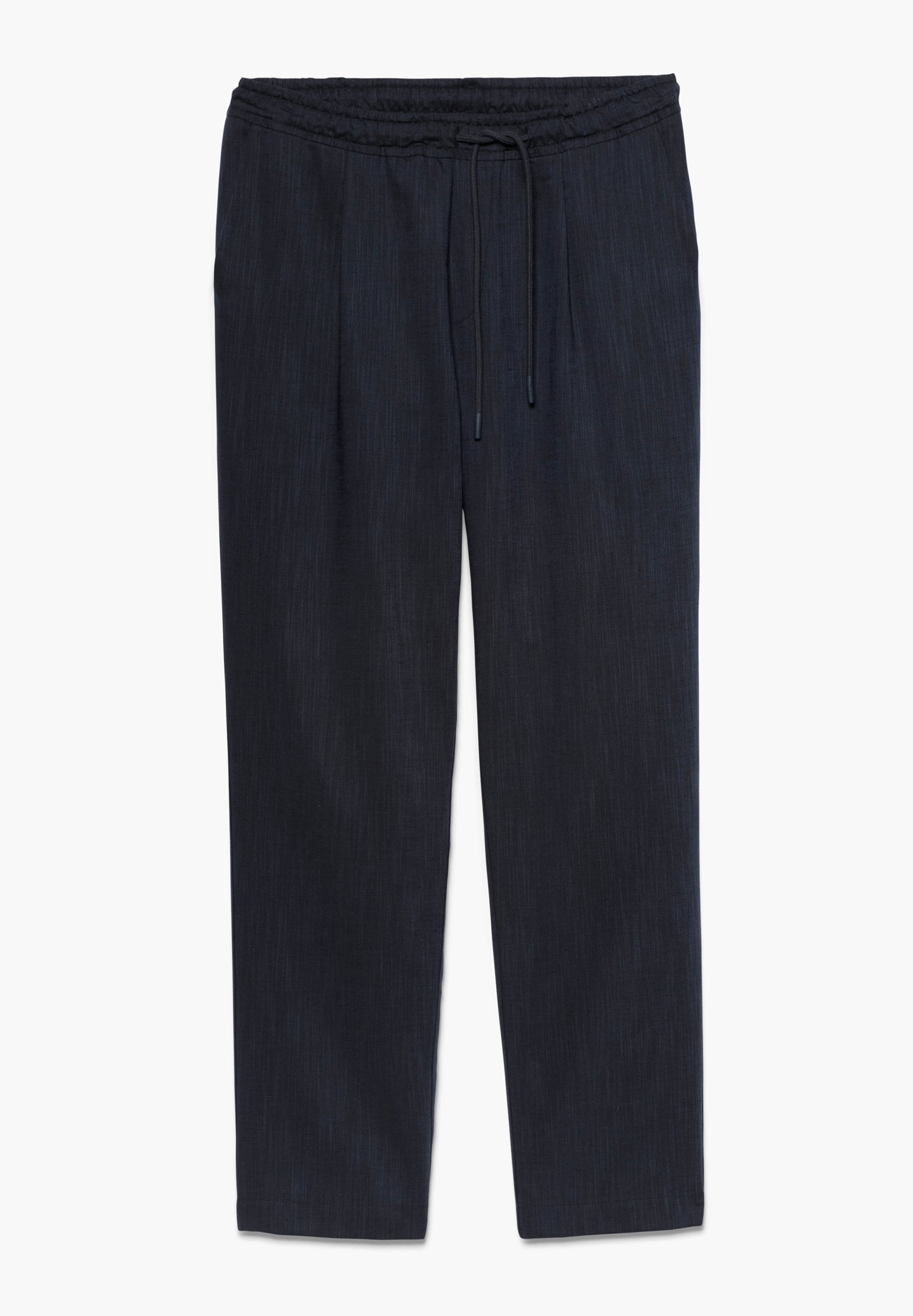 Linen Blend | Pants long - navy