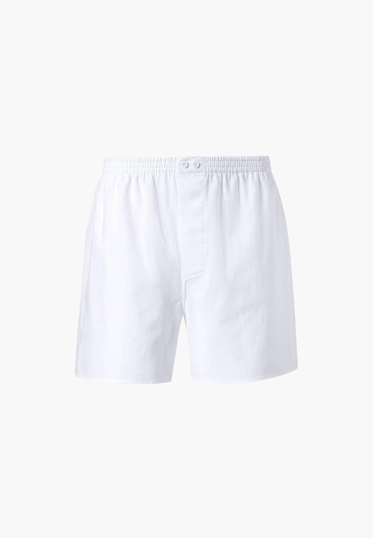 Linen Blend | Boxer Shorts - weiss