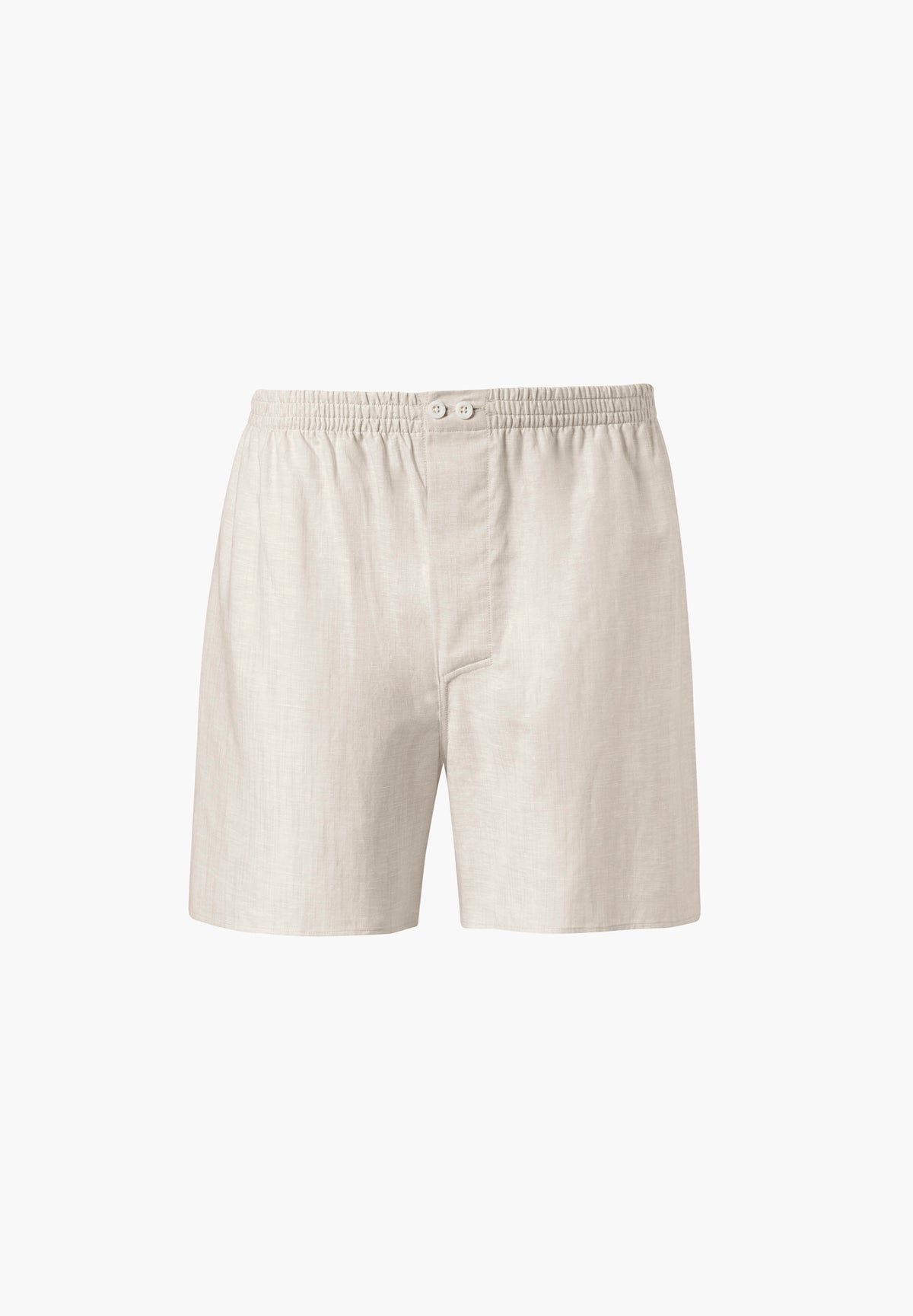 Linen Blend | Boxer shorts - beige