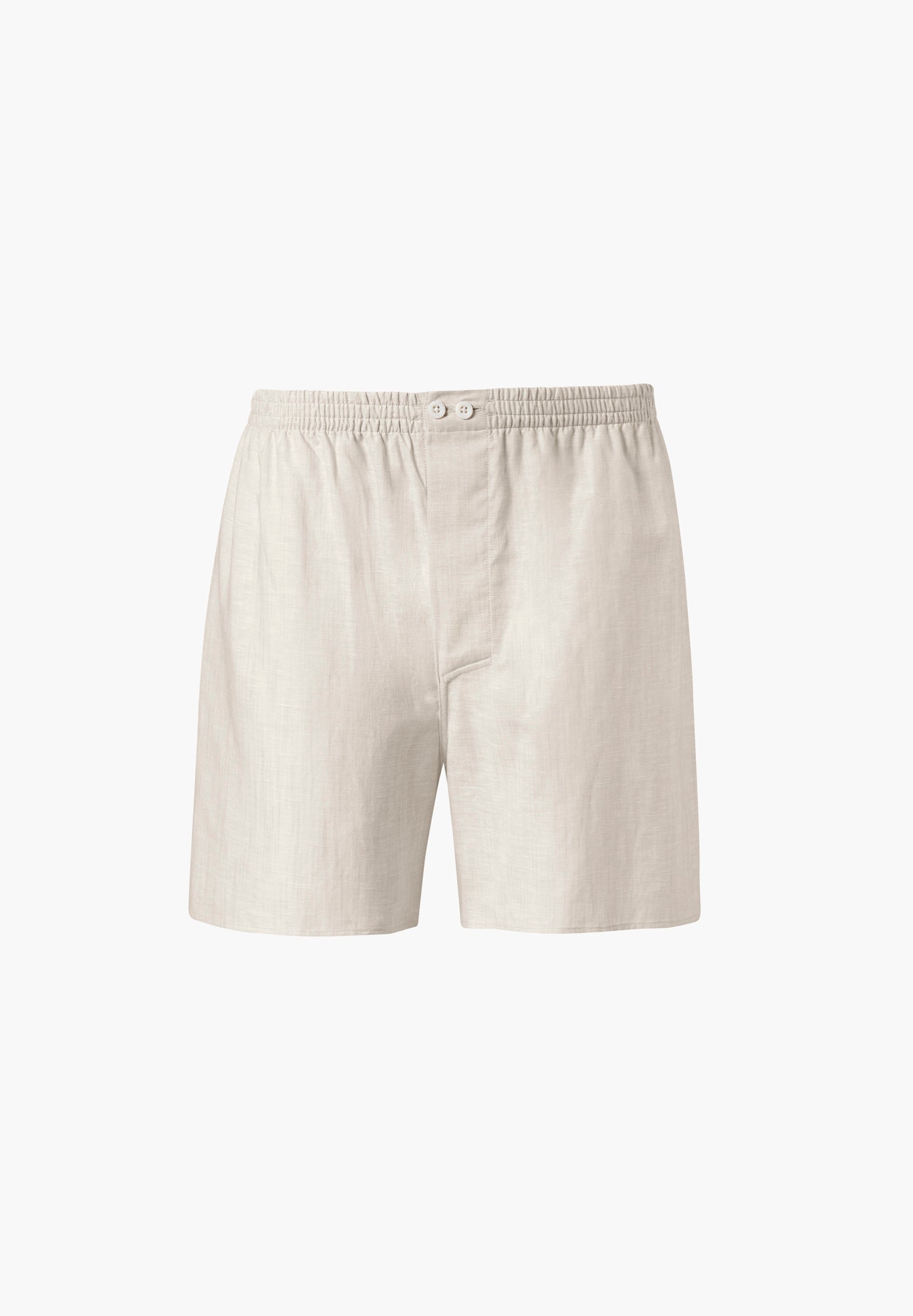 Linen Blend | Boxer shorts - beige