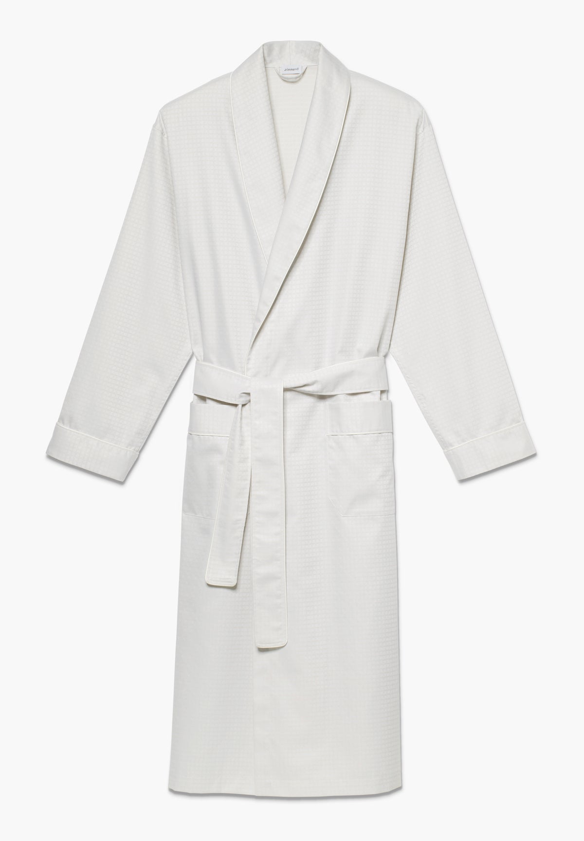 Luxury Jacquard | Morgenmantel lang - sphere beige