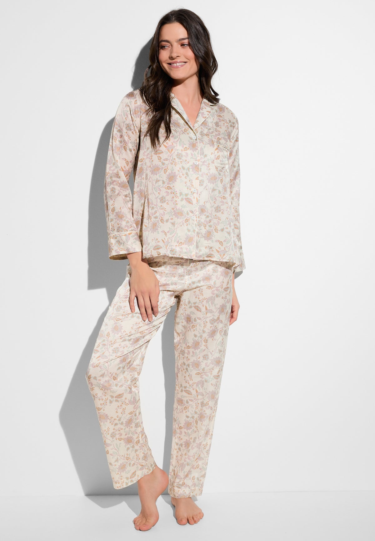 Cotton / Silk Print | Pyjama lang - paisley small