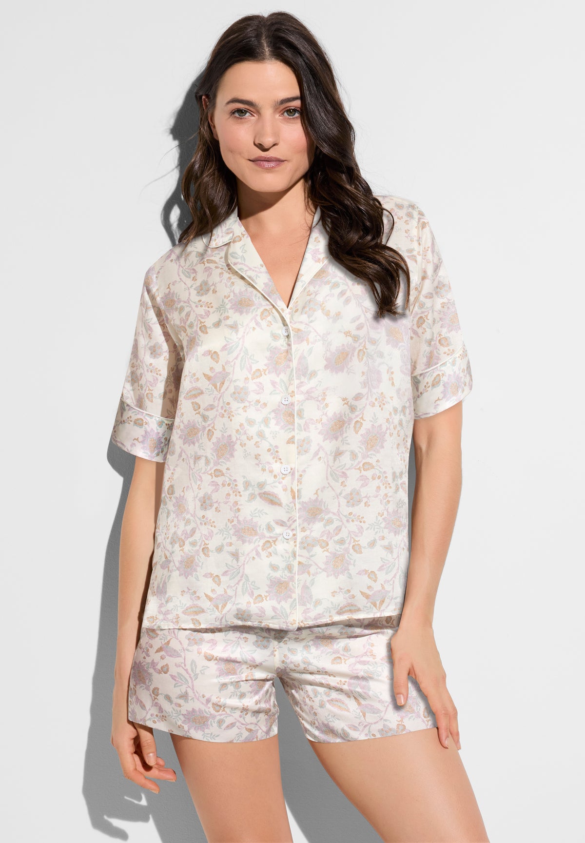 Cotton|Silk Print | Pajama short - paisley small
