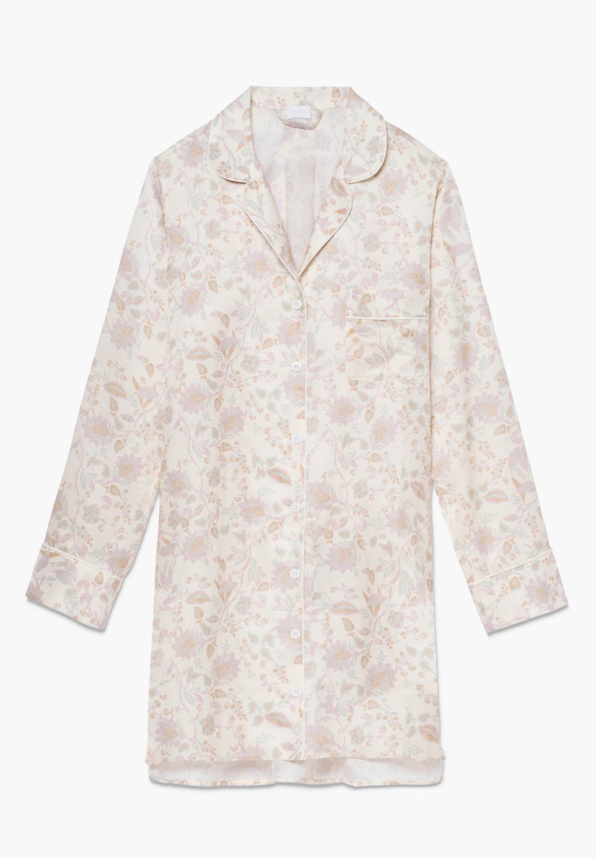 Cotton/Silk Print | Sleepshirt long sleeve - paisley small