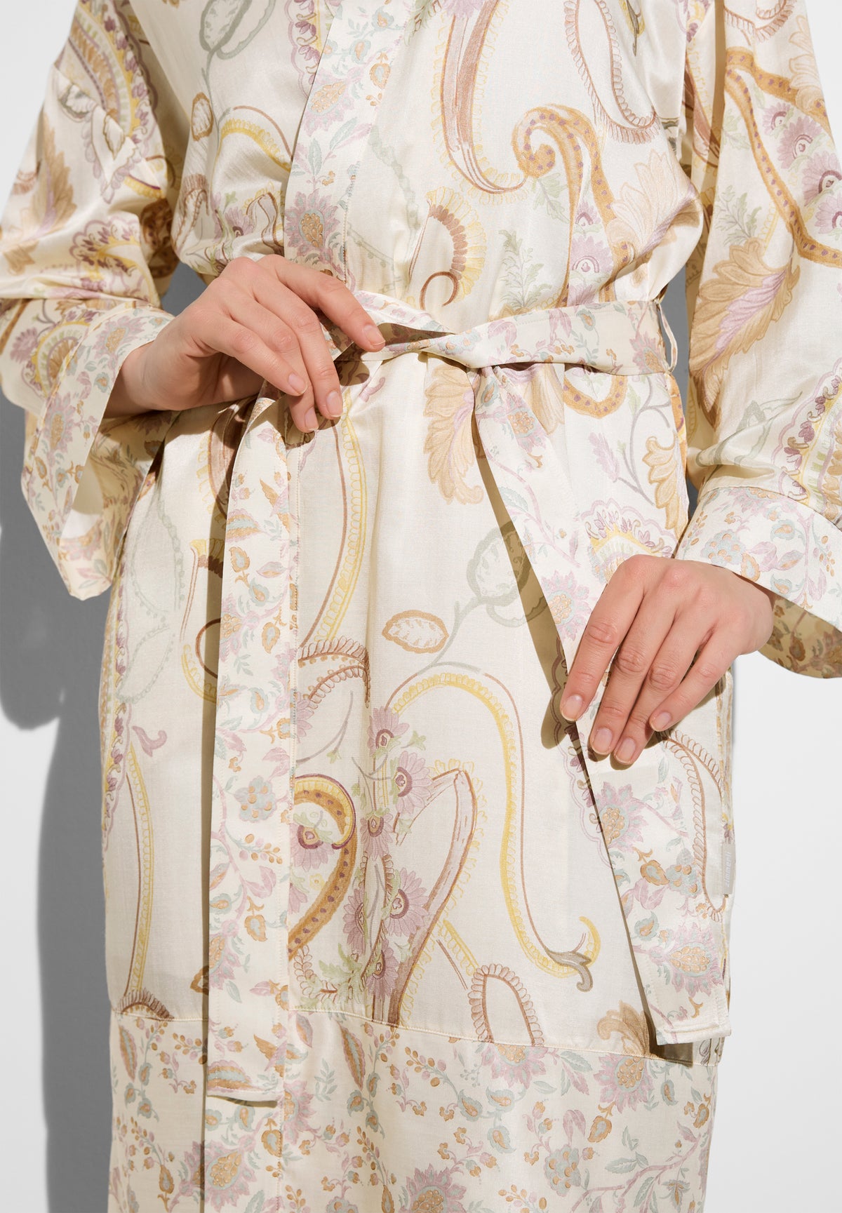 Cotton|Silk Print | robe long - paisley big