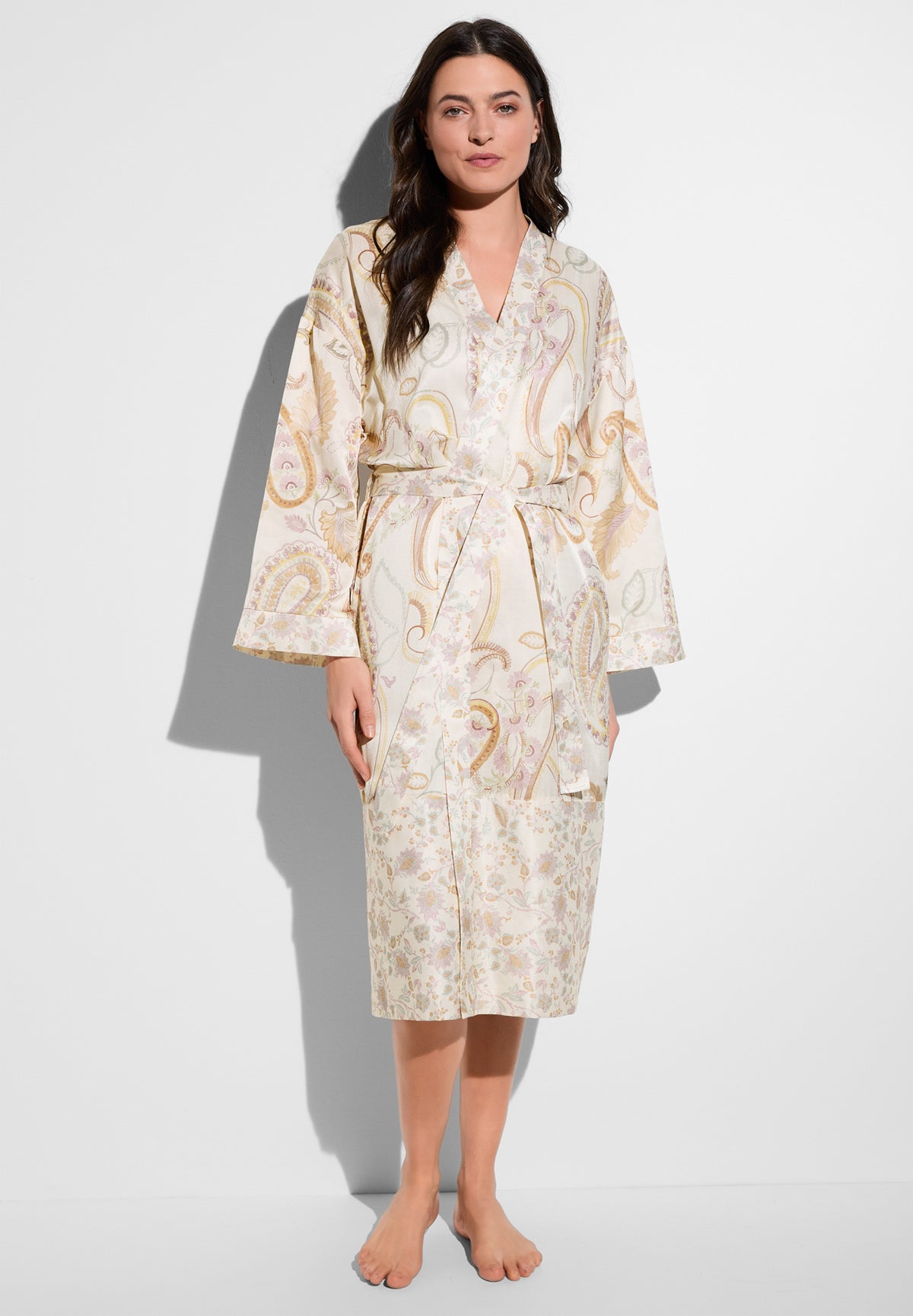 Cotton|Silk Print | robe long - paisley big
