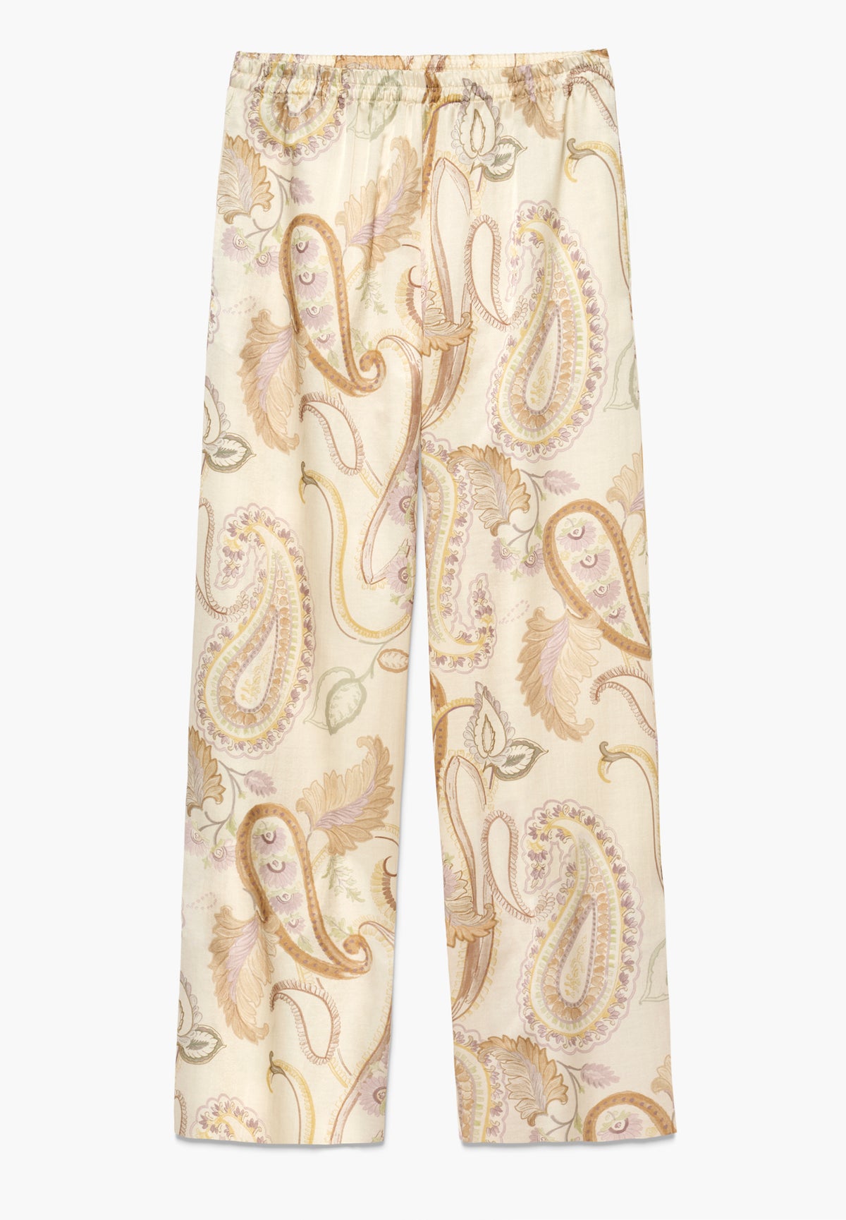 Cotton|Silk Print | Pants long - paisley big