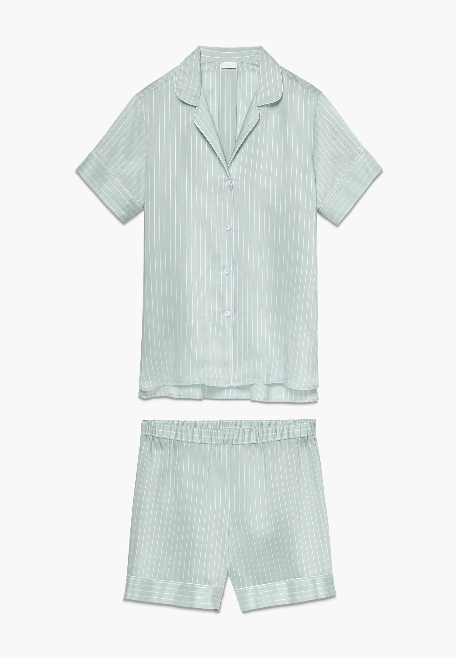 Feminine Stripes | Pyjama kurz - sage stripes