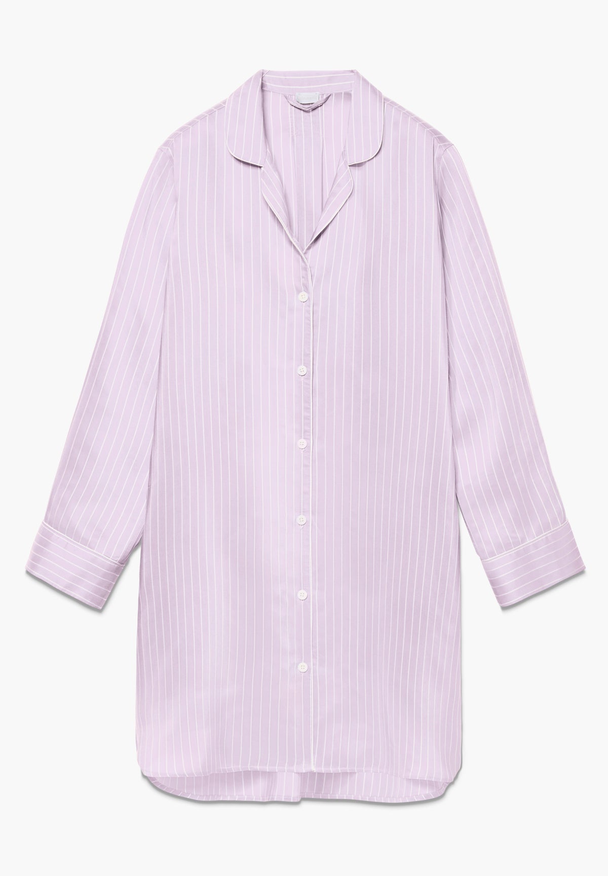 Feminine Stripes | Sleepshirt long sleeve - lilac stripes