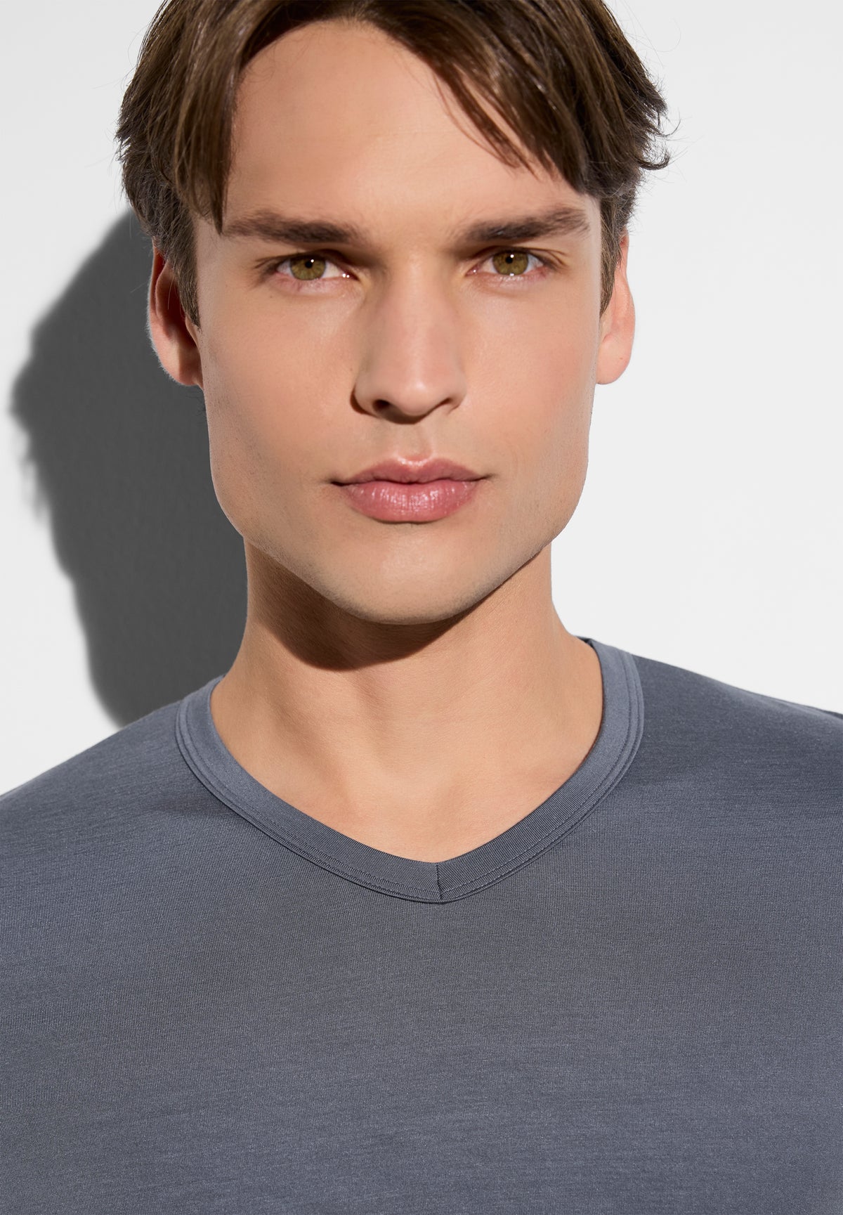 Pureness | T-shirt short sleeve V-neck - slate