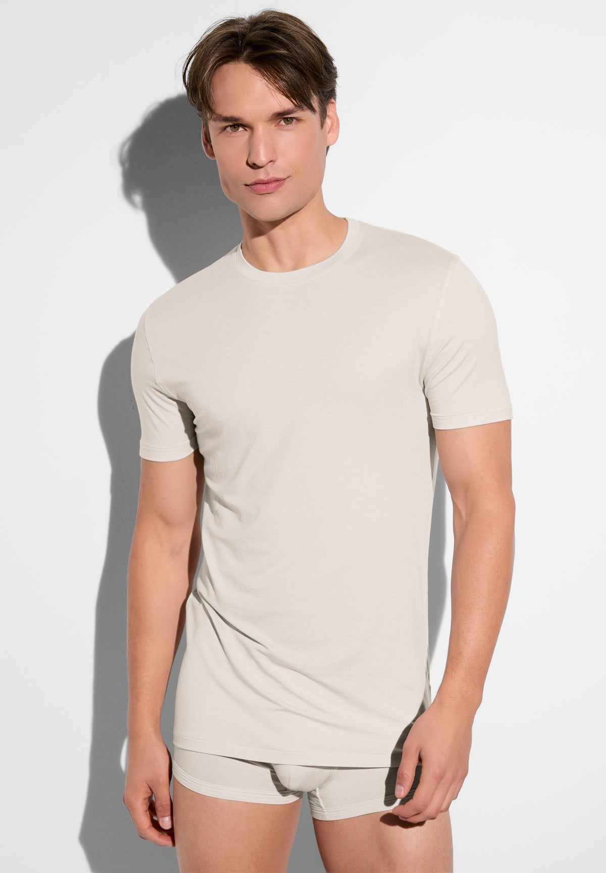 Cozy Comfort | T-shirt short sleeve - beige melange